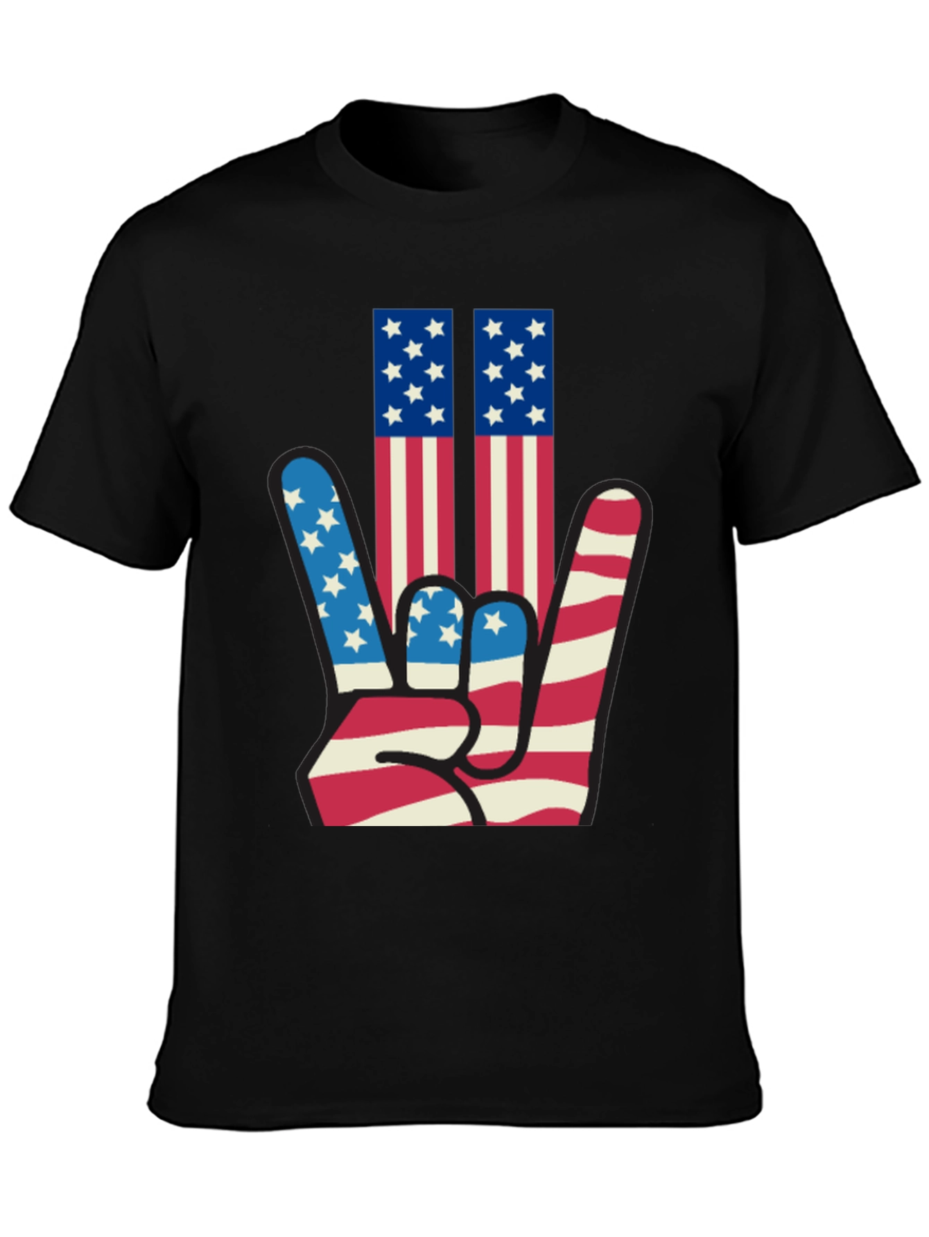 Patriotic Hand Sign Graphic Tee