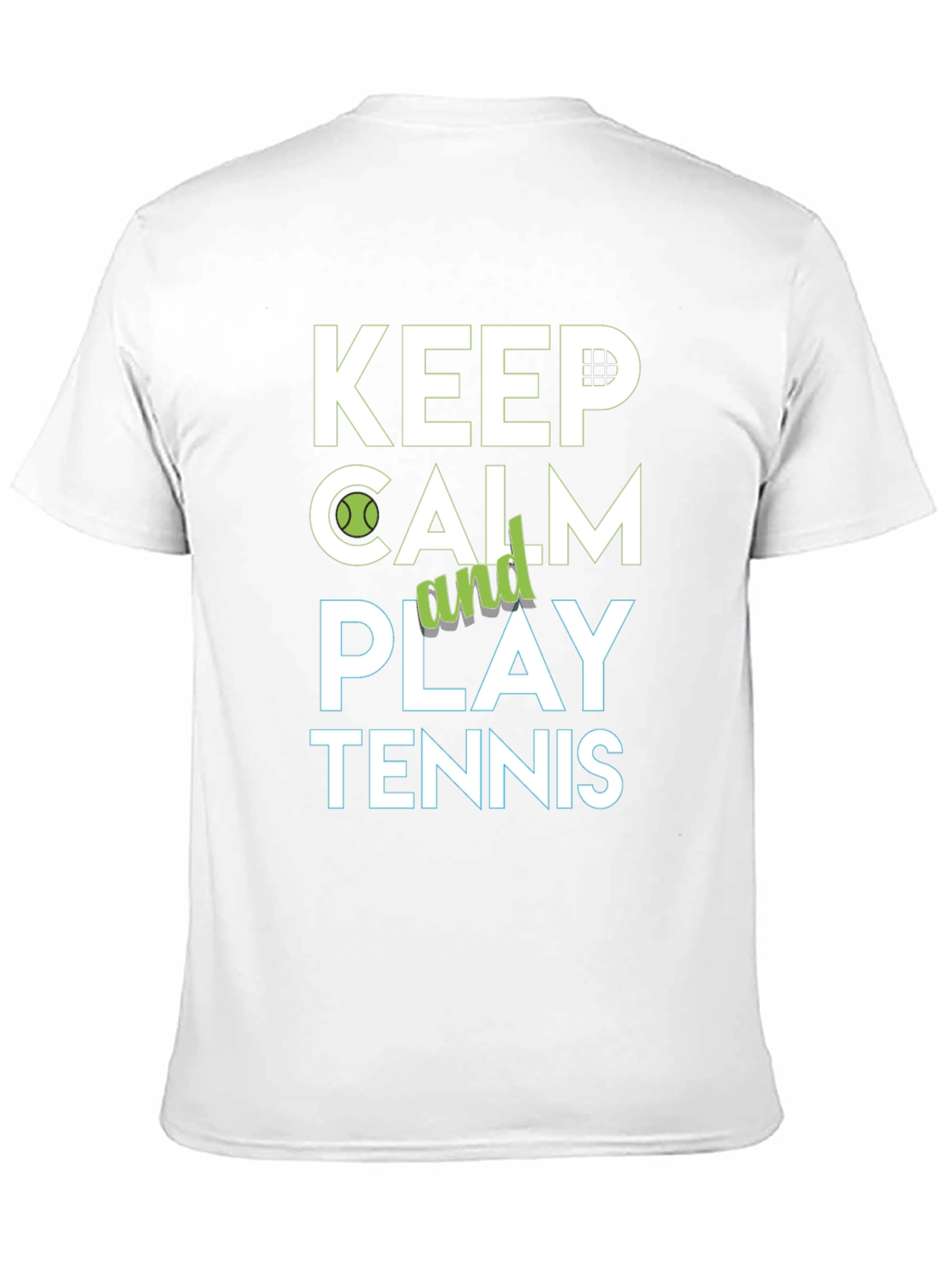 Keep Calm and Play Tennis Graphic T-Shirt