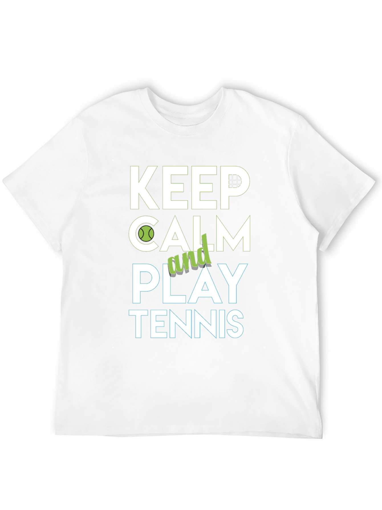 Keep Calm and Play Tennis Graphic T-Shirt