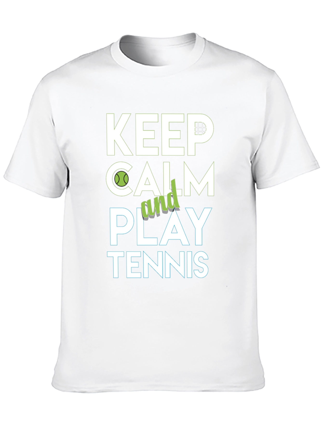 Keep Calm and Play Tennis Graphic T-Shirt