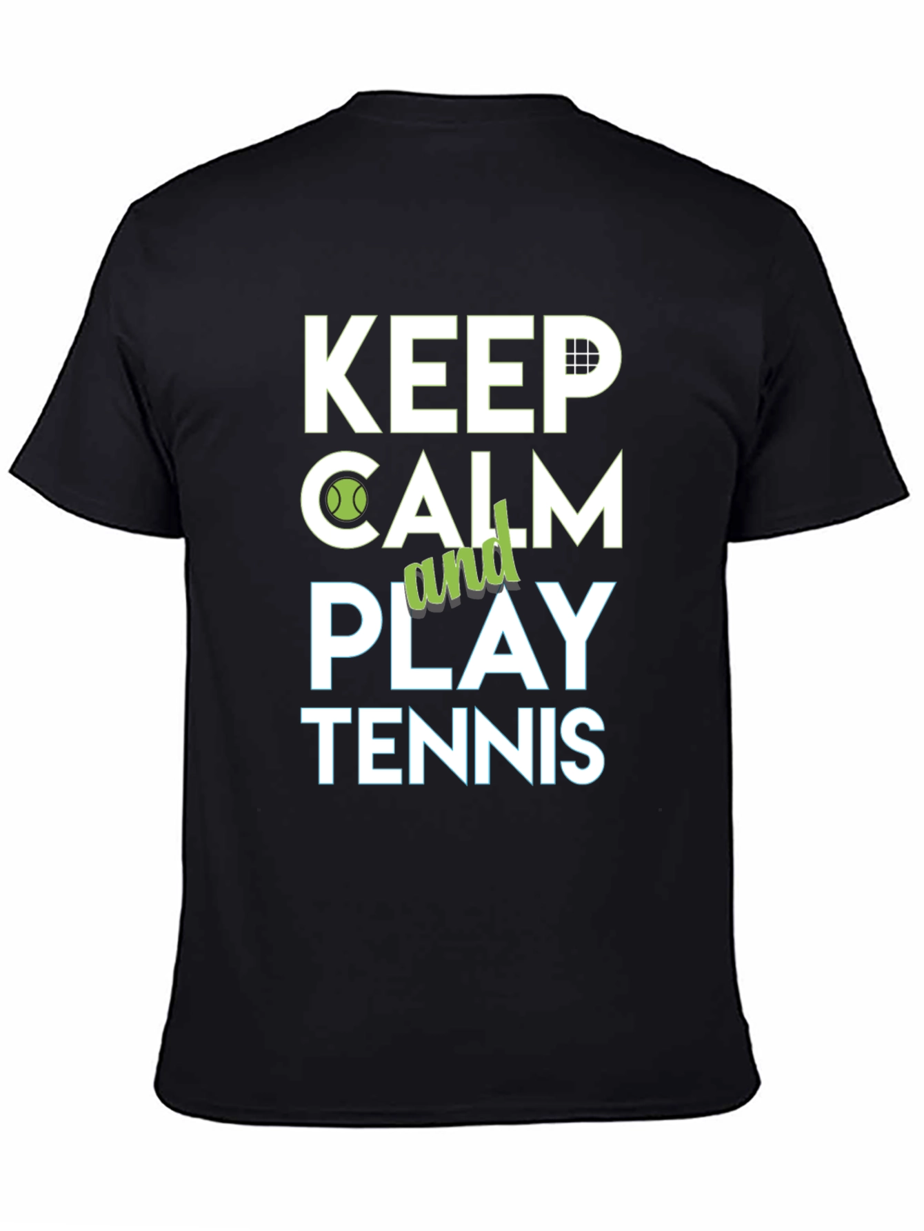 Keep Calm and Play Tennis Graphic T-Shirt