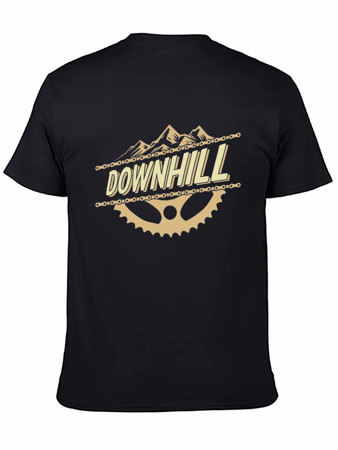 Downhill Mountain Bike Graphic Tee - Black