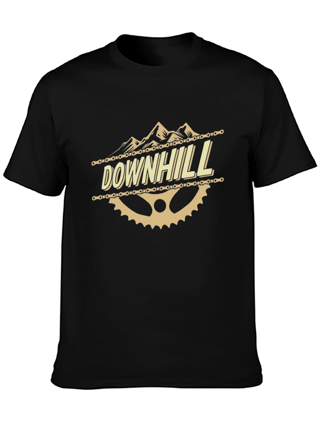 Downhill Mountain Bike Graphic Tee - Black