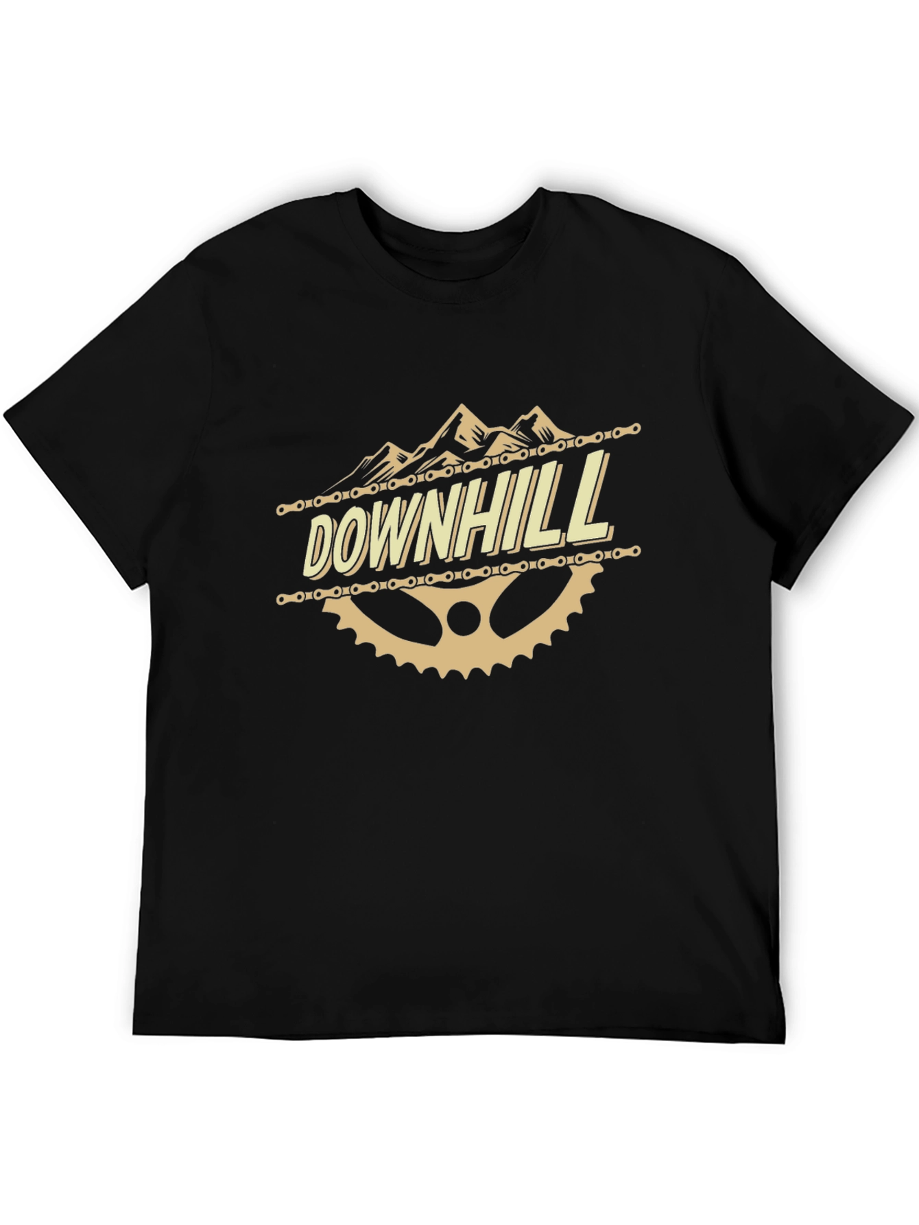 Downhill Mountain Bike Graphic Tee - Black