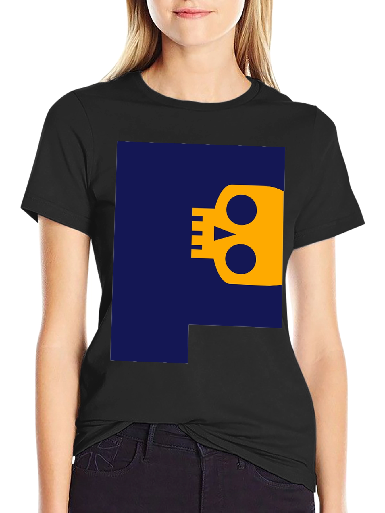 Skull Graphic Tee - Modern Black T-Shirt