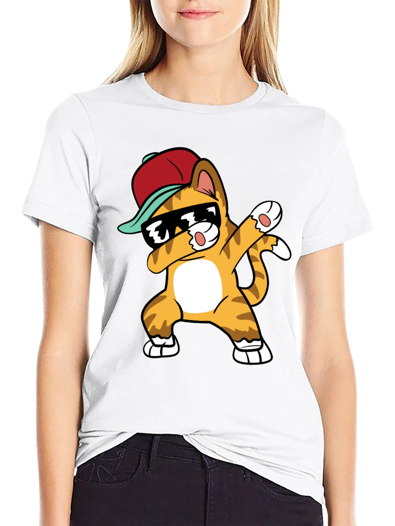 Dabbing Cat Graphic Tee - Cool & Trendy