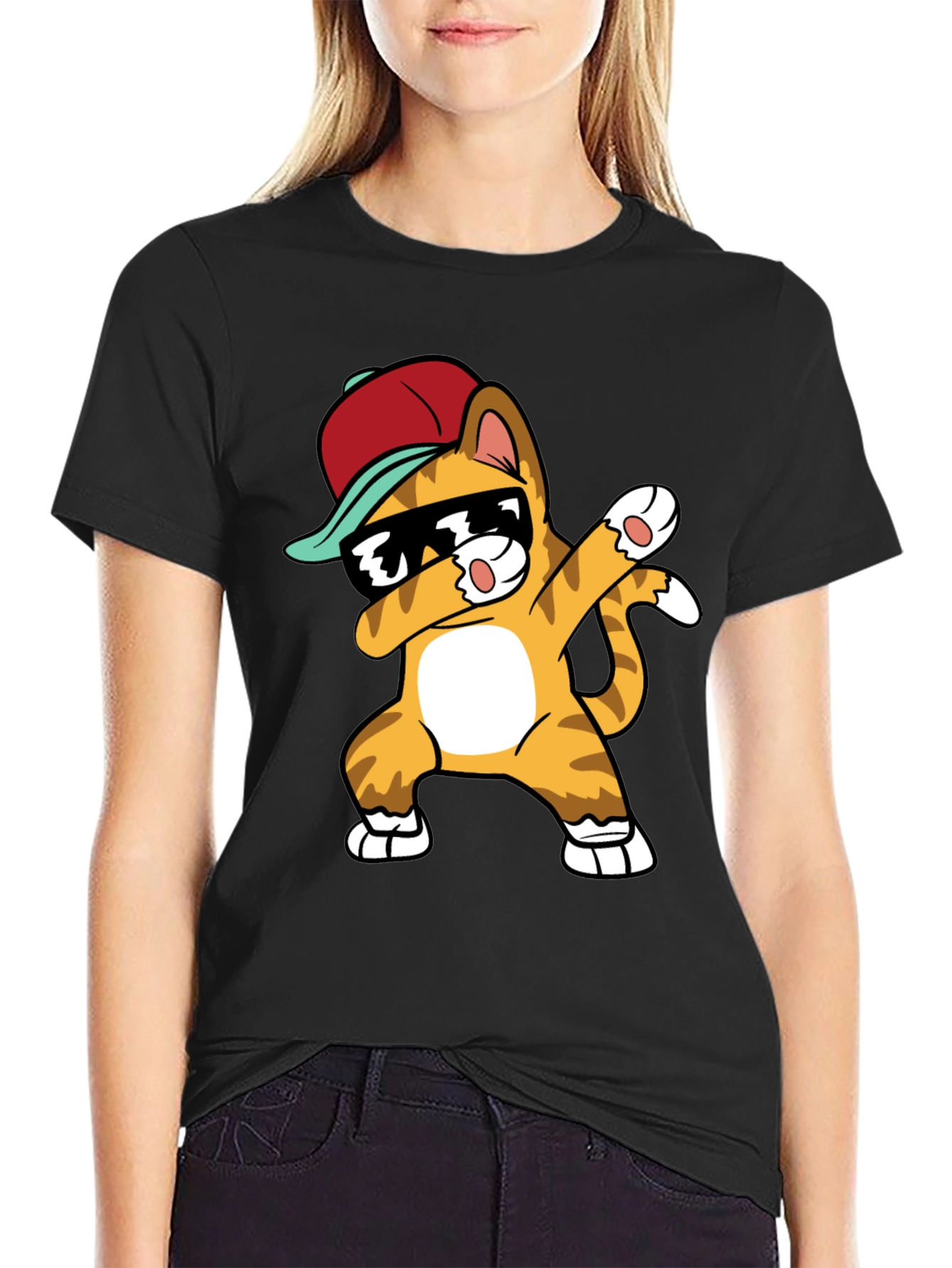 Dabbing Cat Graphic Tee - Cool & Trendy