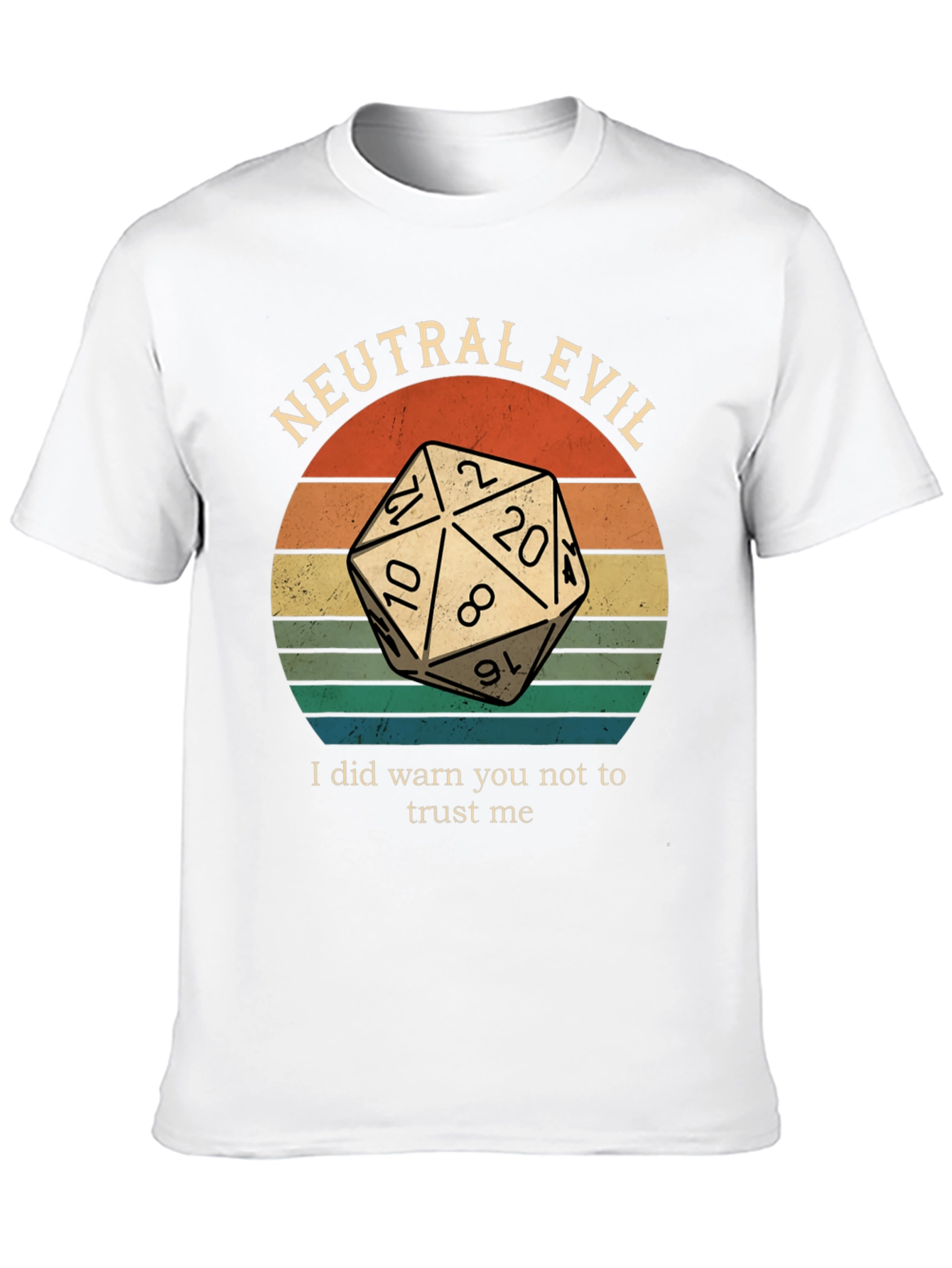 Neutral Evil D&D Dice Graphic T-Shirt
