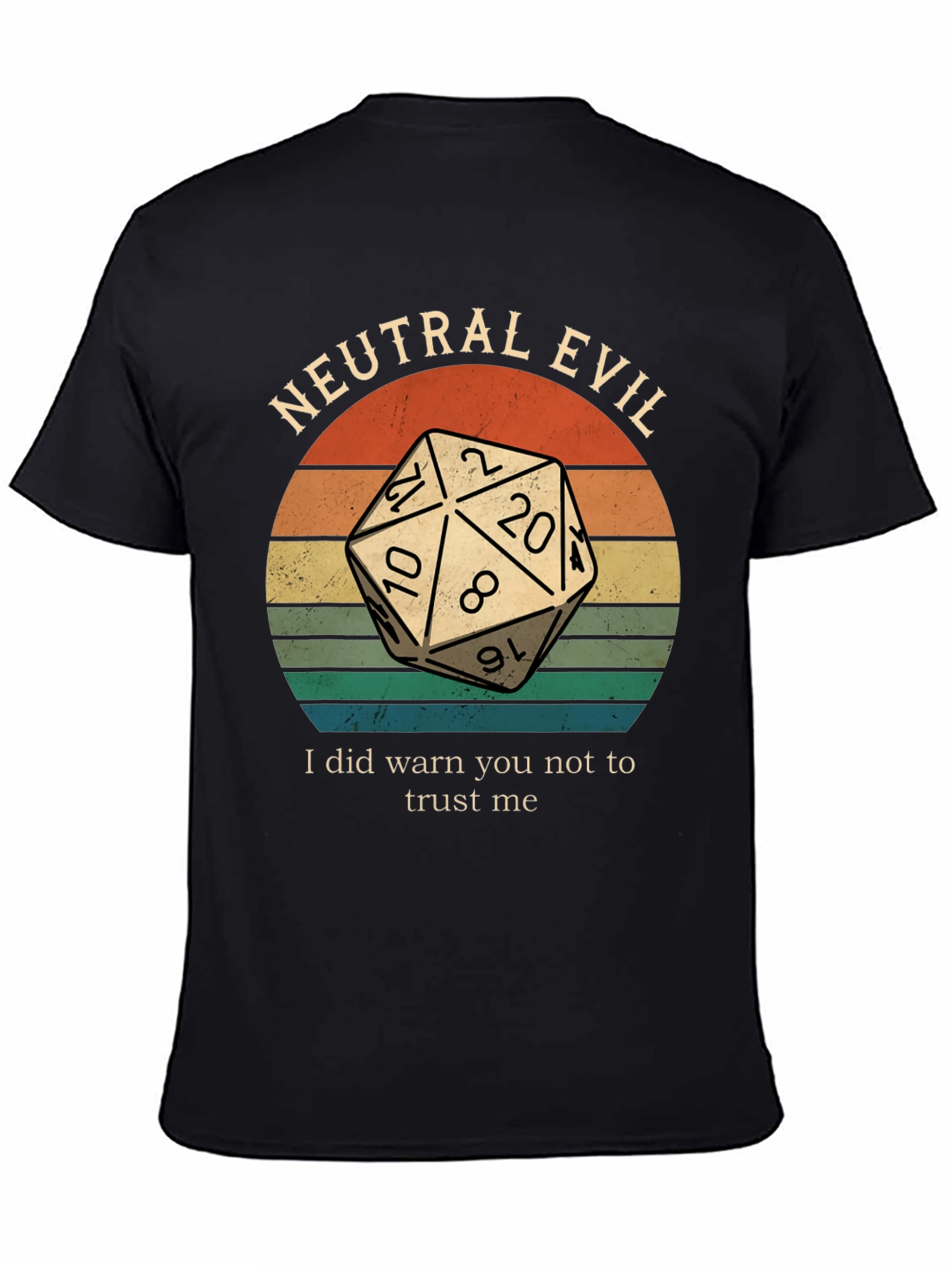 Neutral Evil D&D Dice Graphic T-Shirt