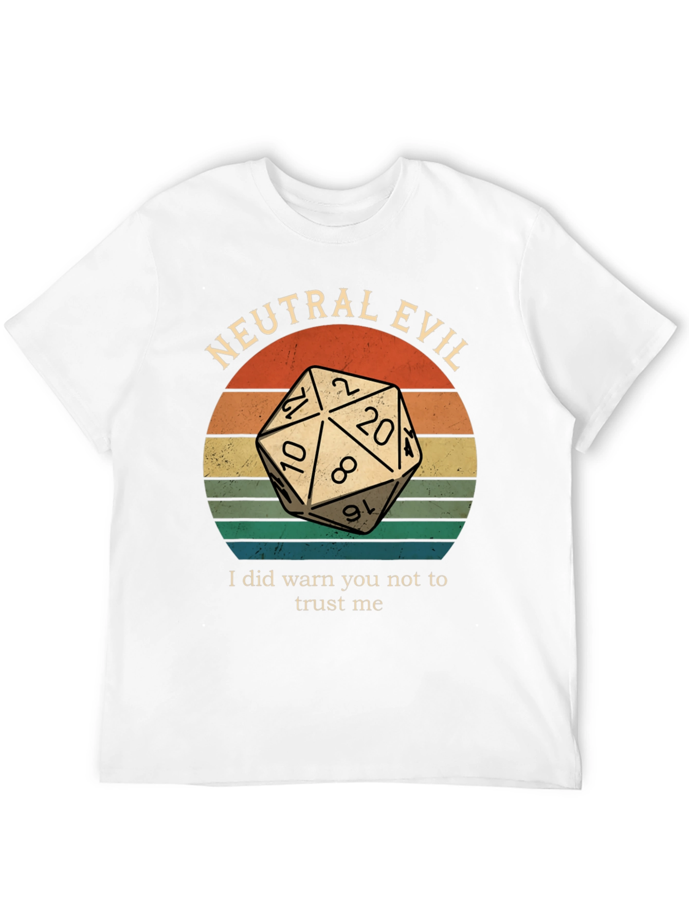 Neutral Evil D&D Dice Graphic T-Shirt