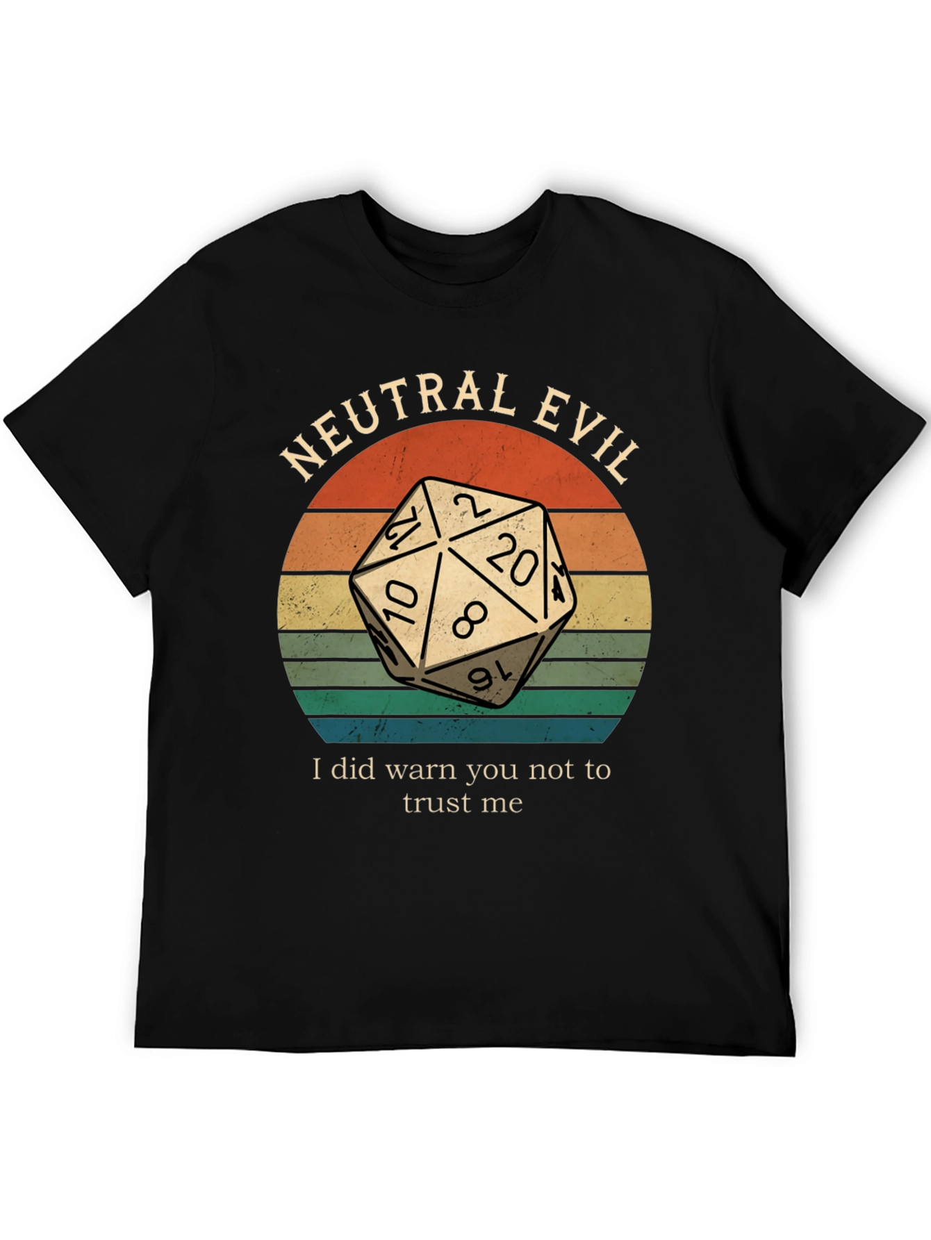 Neutral Evil D&D Dice Graphic T-Shirt