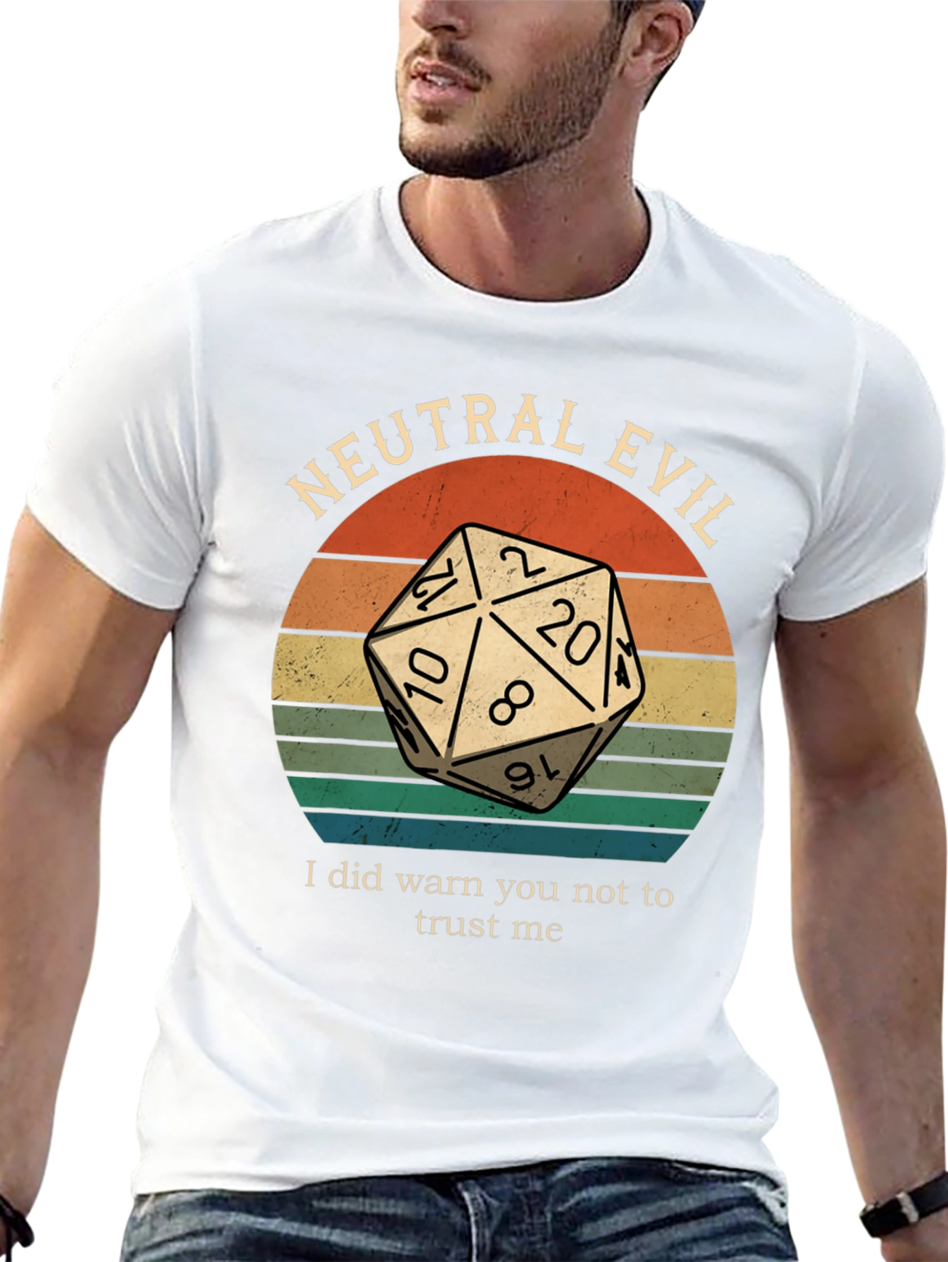 Neutral Evil D&D Dice Graphic T-Shirt