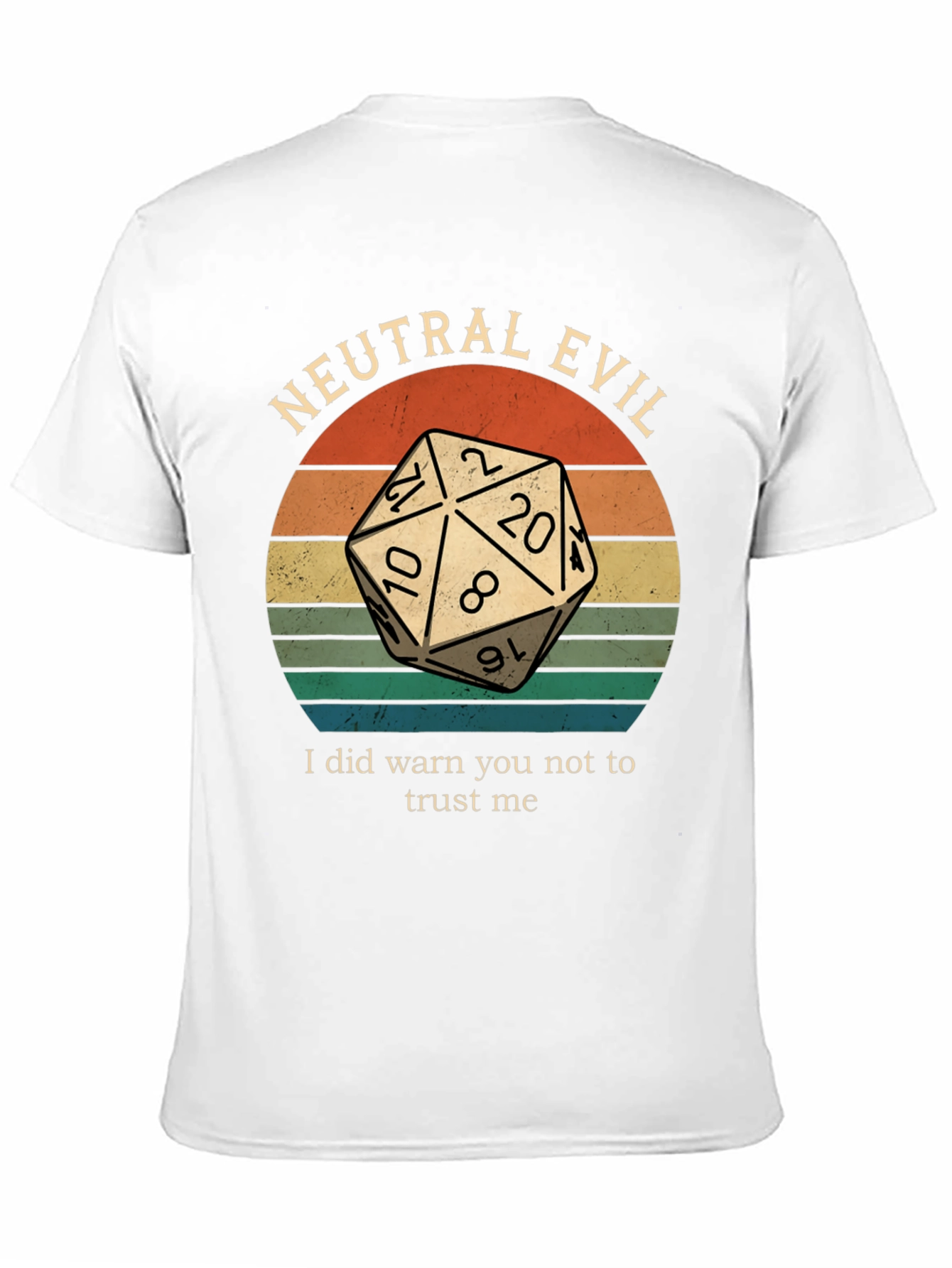 Neutral Evil D&D Dice Graphic T-Shirt