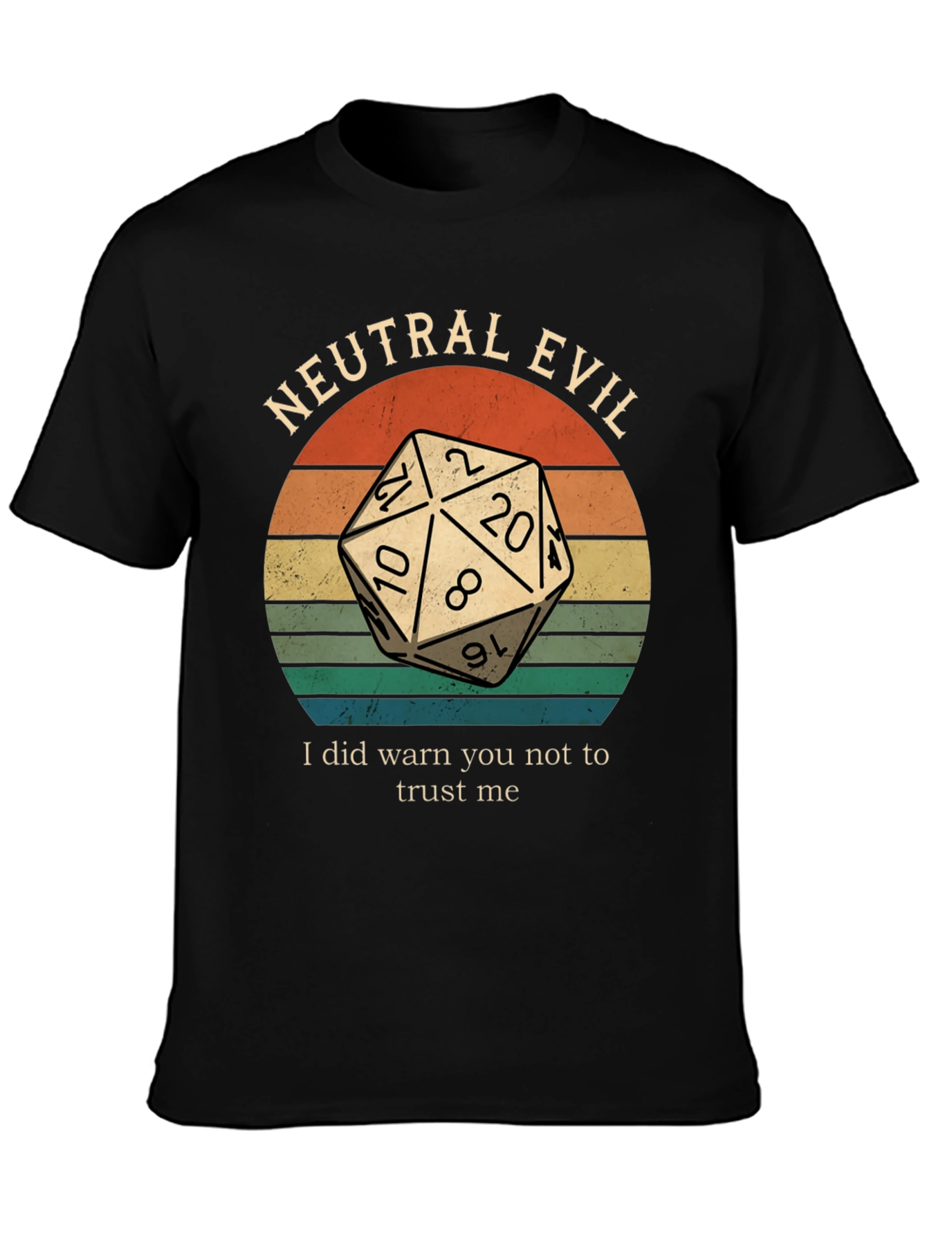 Neutral Evil D&D Dice Graphic T-Shirt