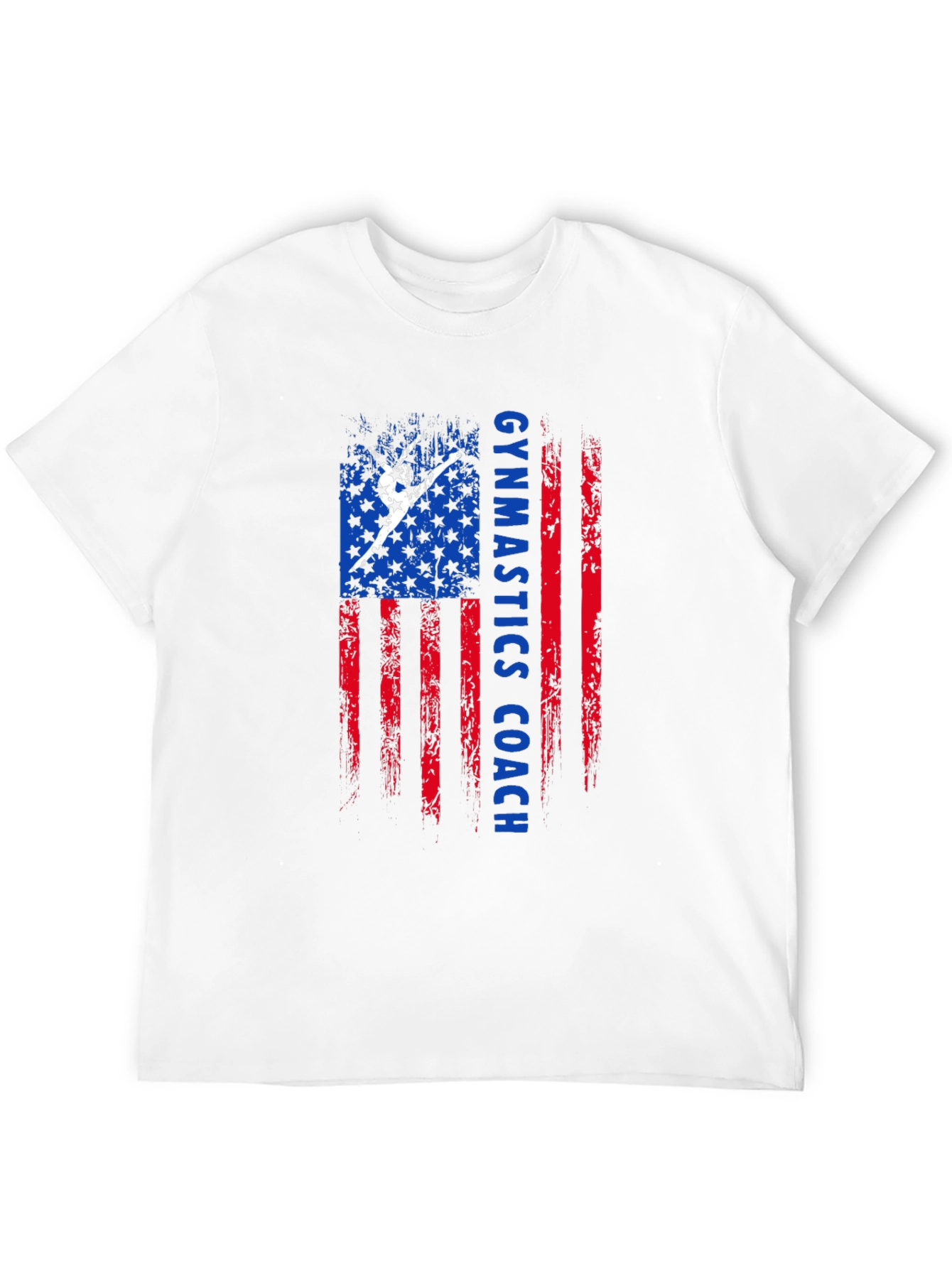 Gymnastics Coach American Flag T-Shirt