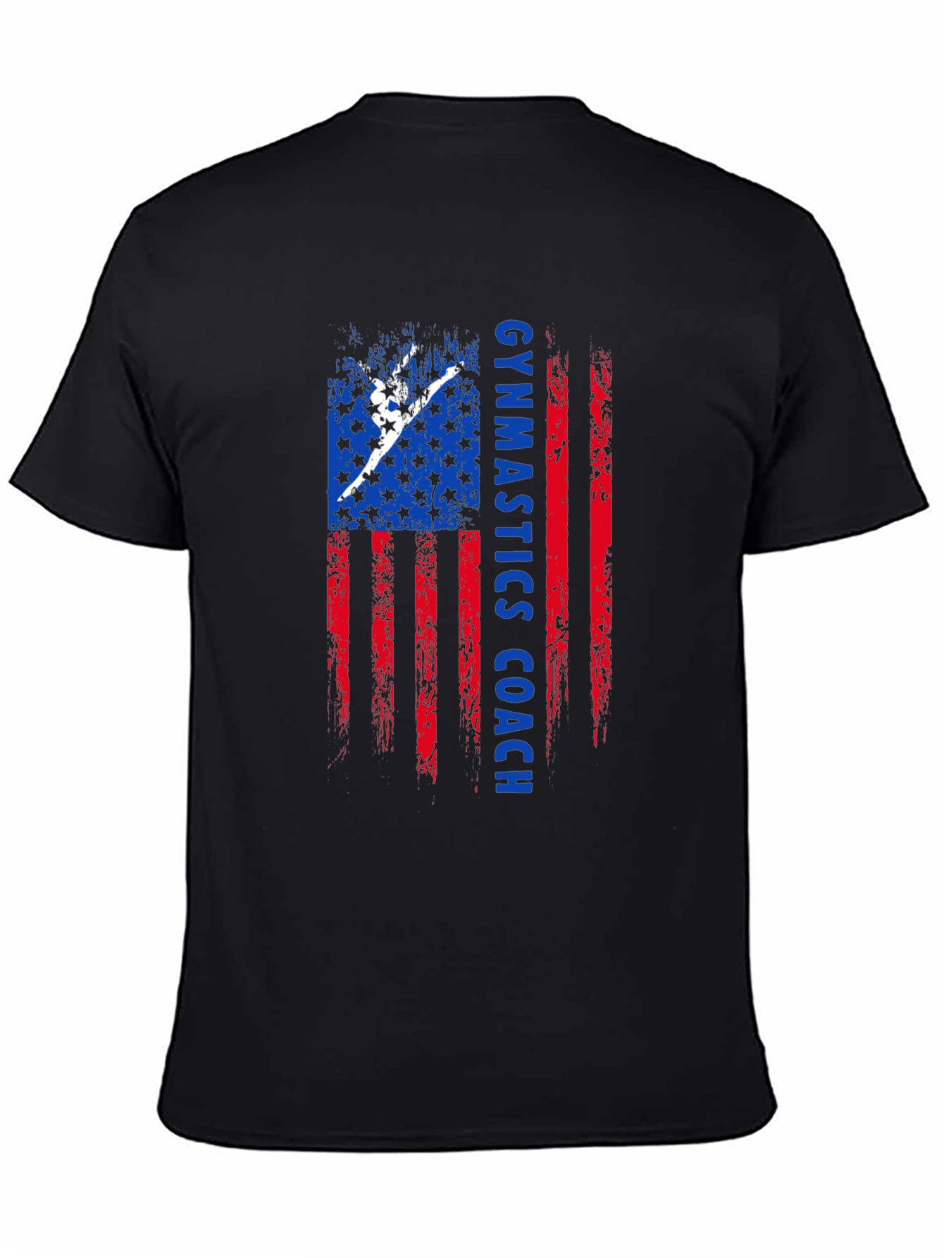 Gymnastics Coach American Flag T-Shirt