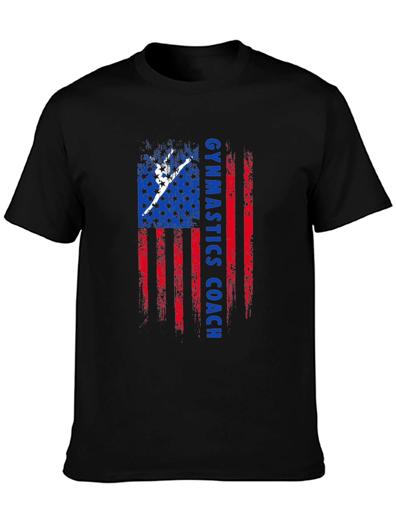 Gymnastics Coach American Flag T-Shirt