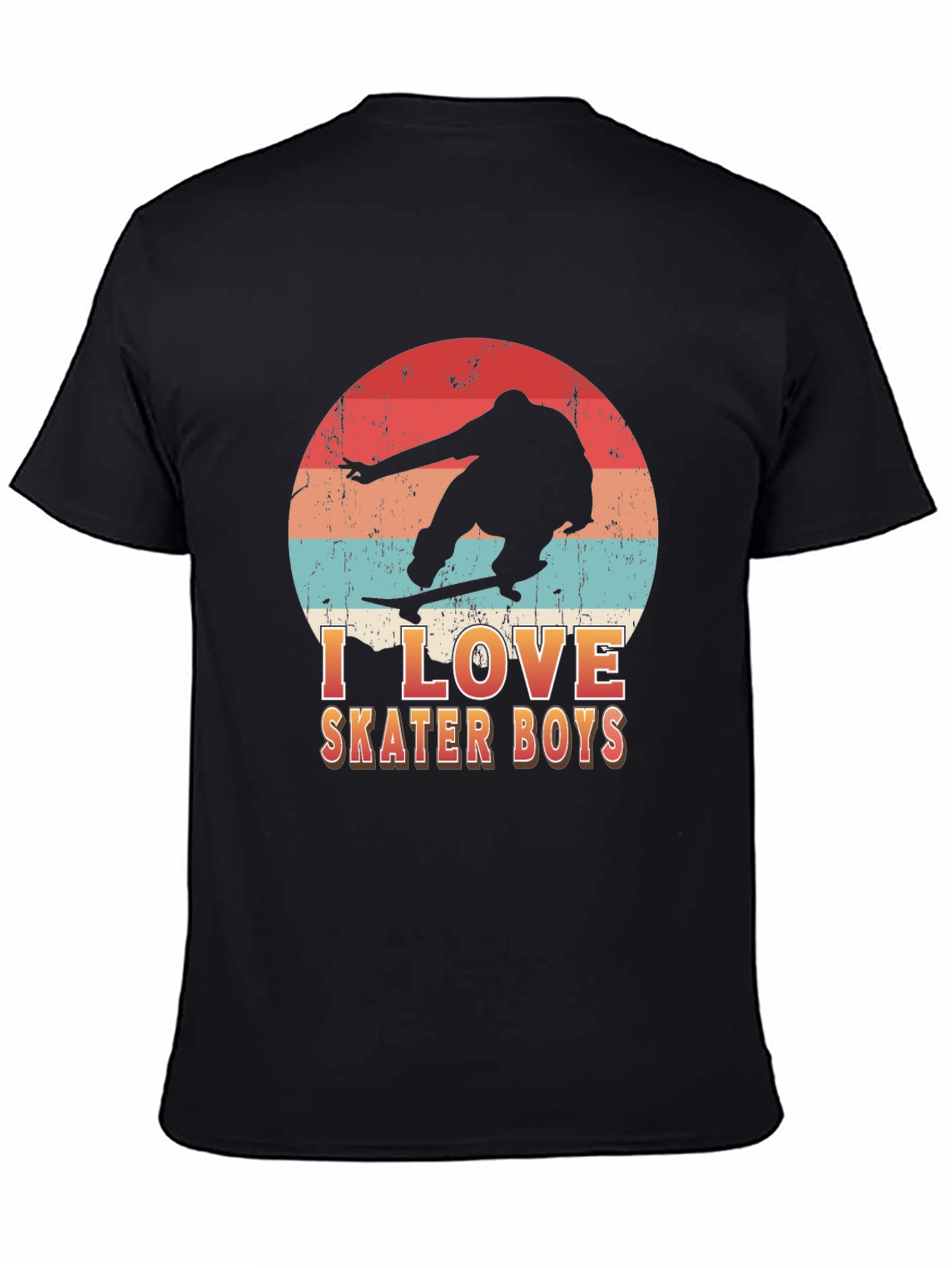 I Love Skater Boys T-Shirt - Retro Skateboard Design