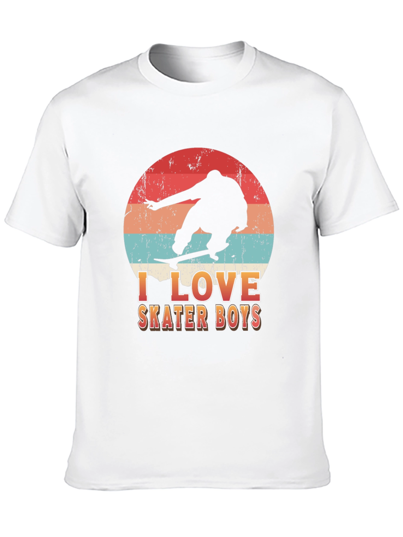 I Love Skater Boys T-Shirt - Retro Skateboard Design