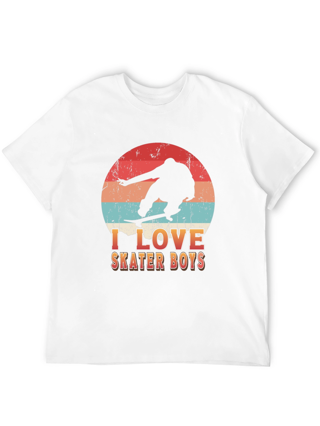 I Love Skater Boys T-Shirt - Retro Skateboard Design