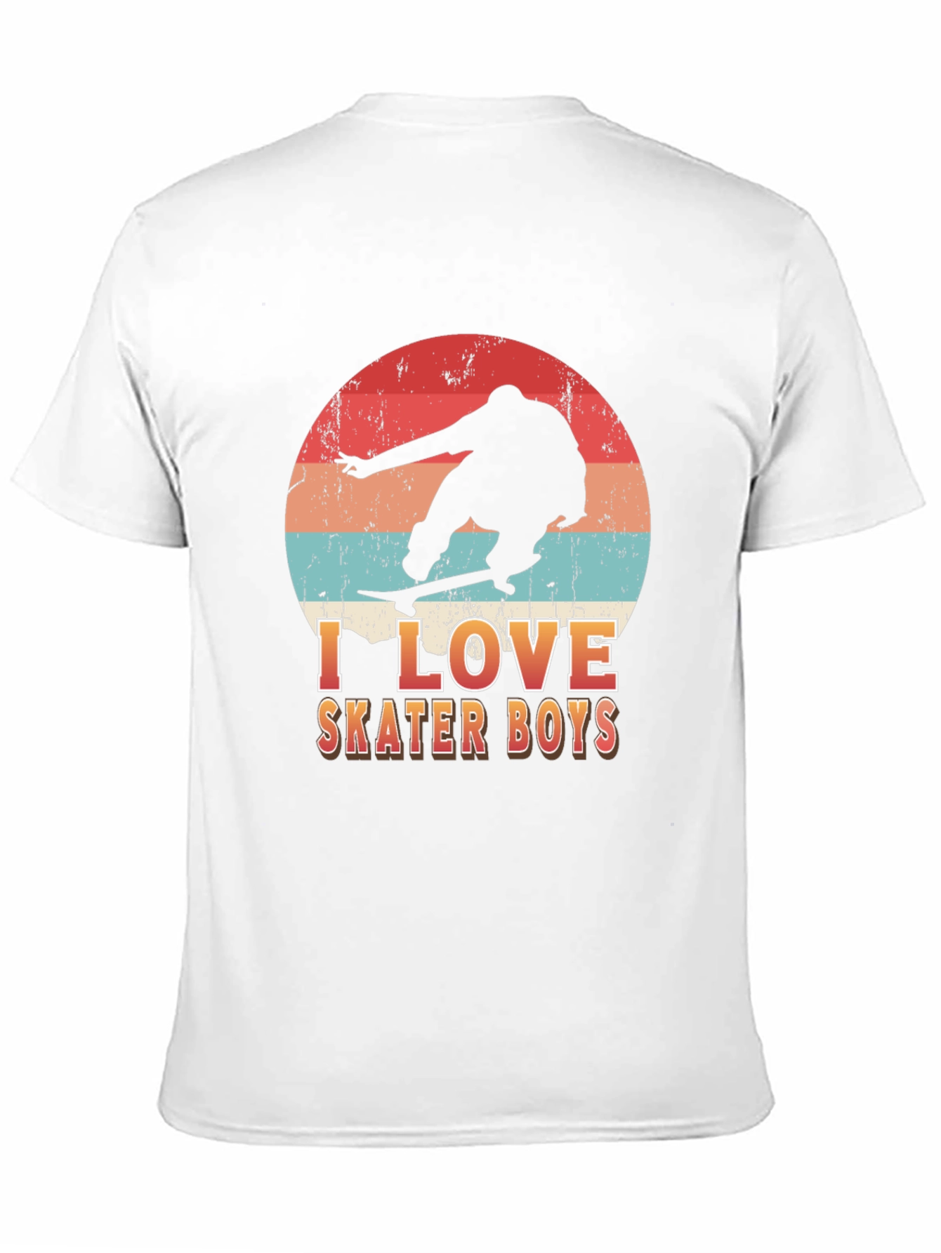 I Love Skater Boys T-Shirt - Retro Skateboard Design