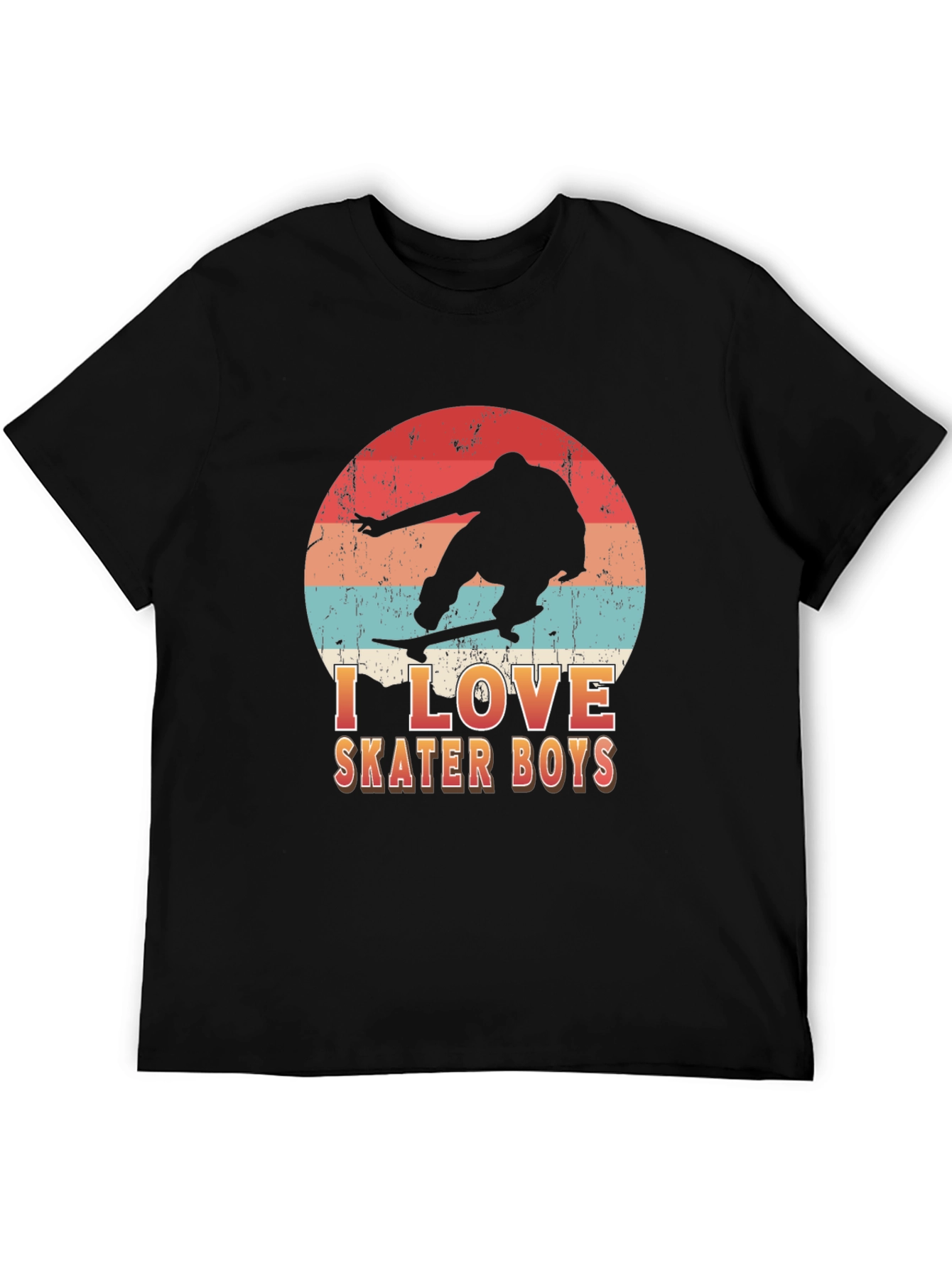 I Love Skater Boys T-Shirt - Retro Skateboard Design