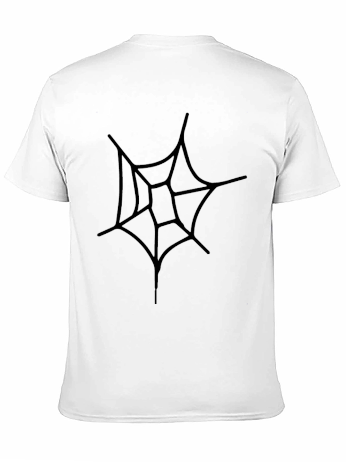 Mens Black Spiderweb Graphic T-Shirt