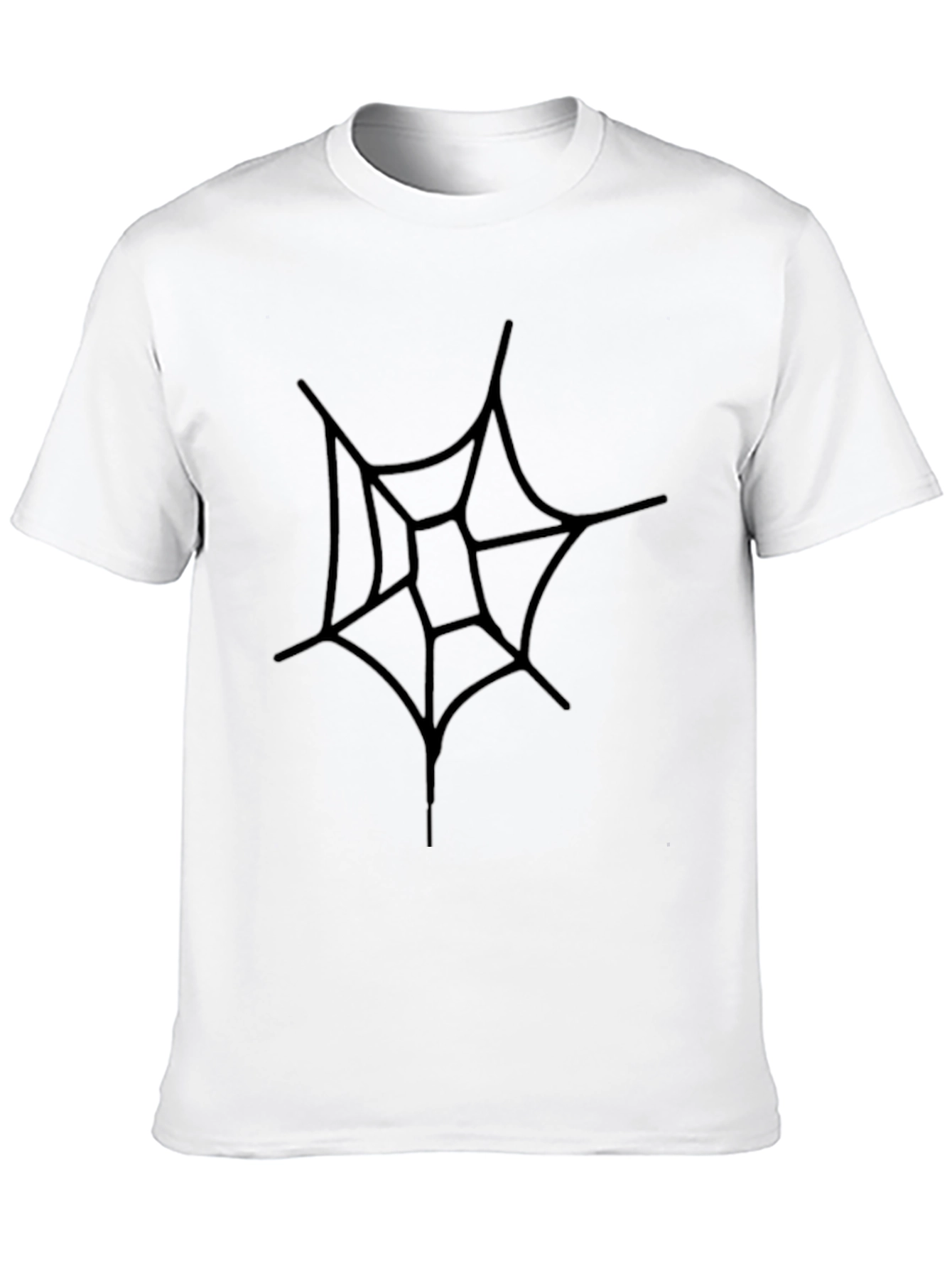 Mens Black Spiderweb Graphic T-Shirt