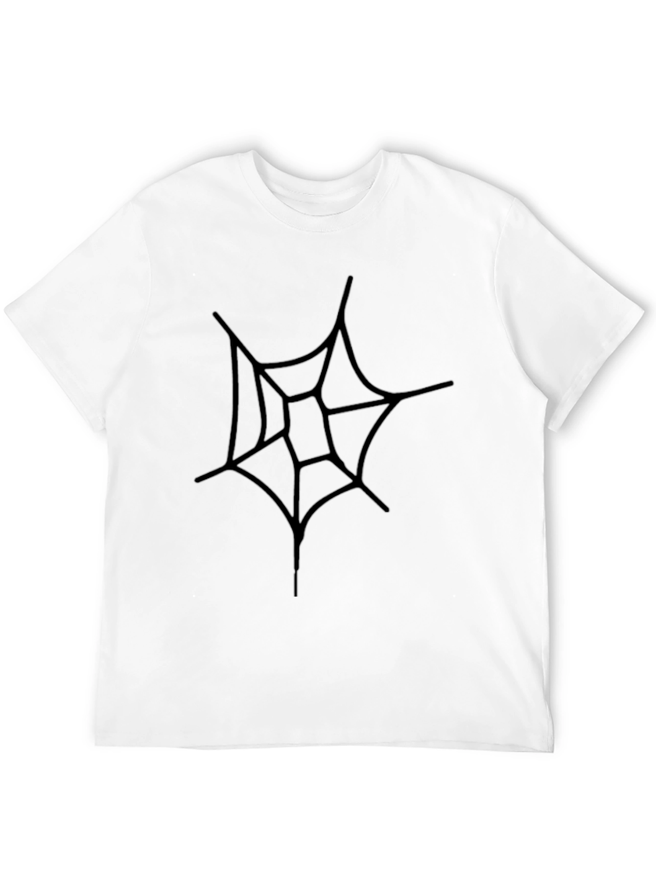 Mens Black Spiderweb Graphic T-Shirt