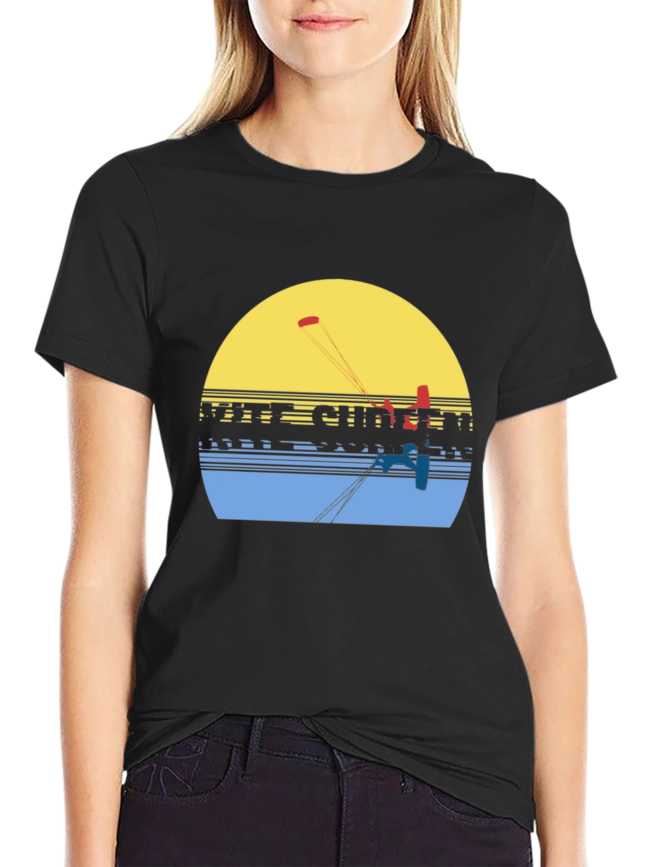 Kite Surfing Graphic Tee - Retro Summer Vibe