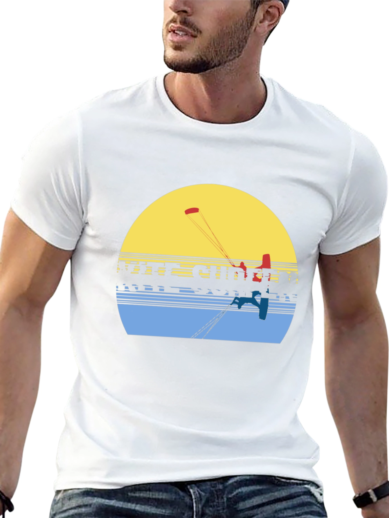 Kite Surfing Graphic Tee - Retro Summer Vibe