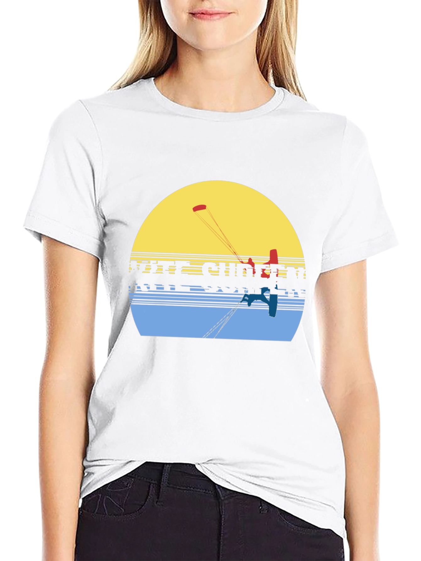 Kite Surfing Graphic Tee - Retro Summer Vibe