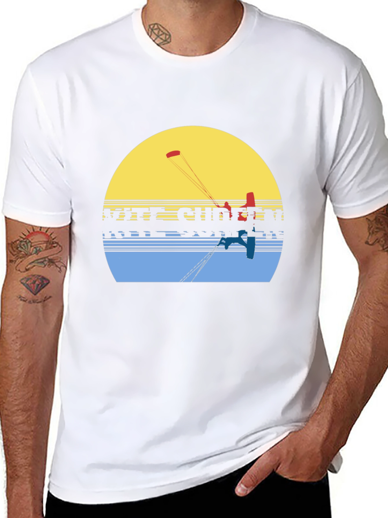 Kite Surfing Graphic Tee - Retro Summer Vibe