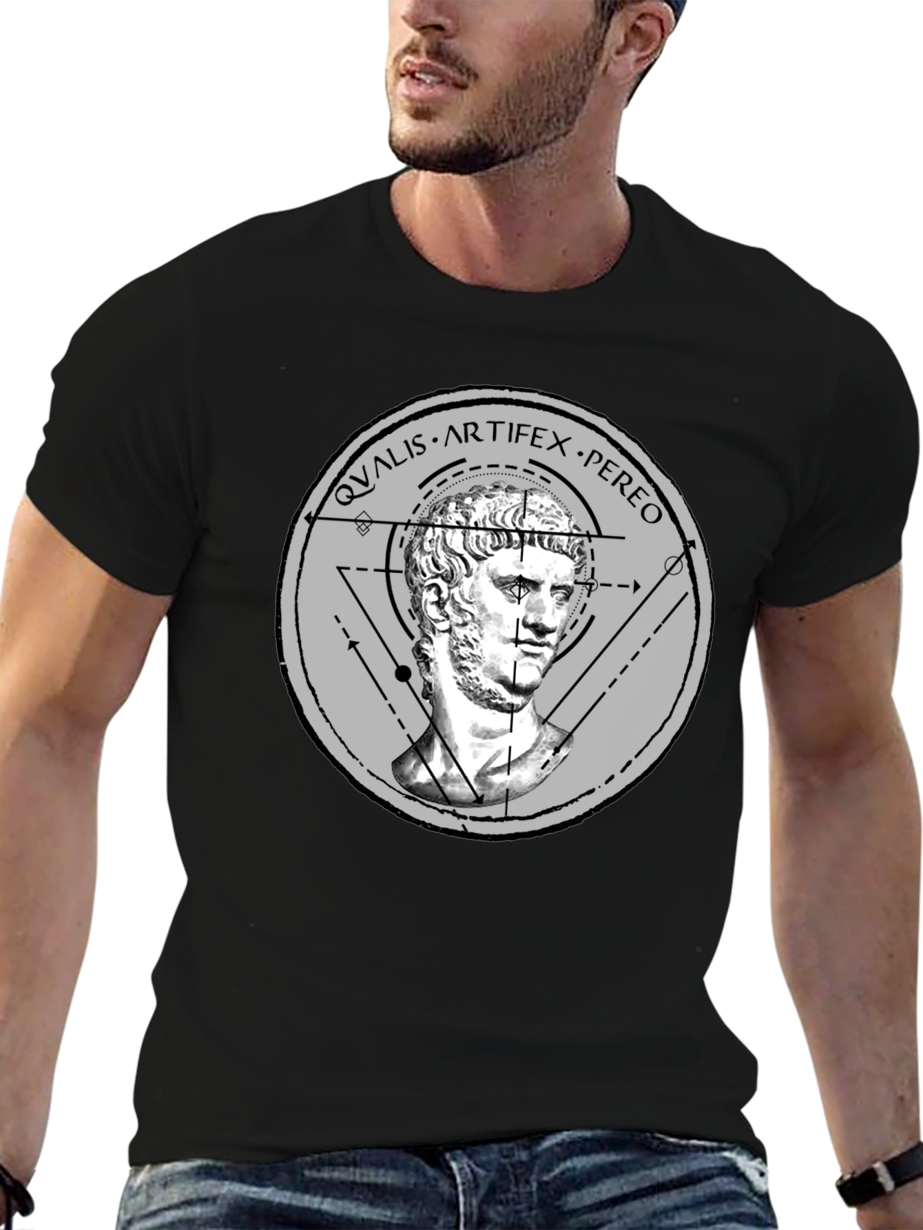 Artifex Pereo Bust Graphic Tee - Black