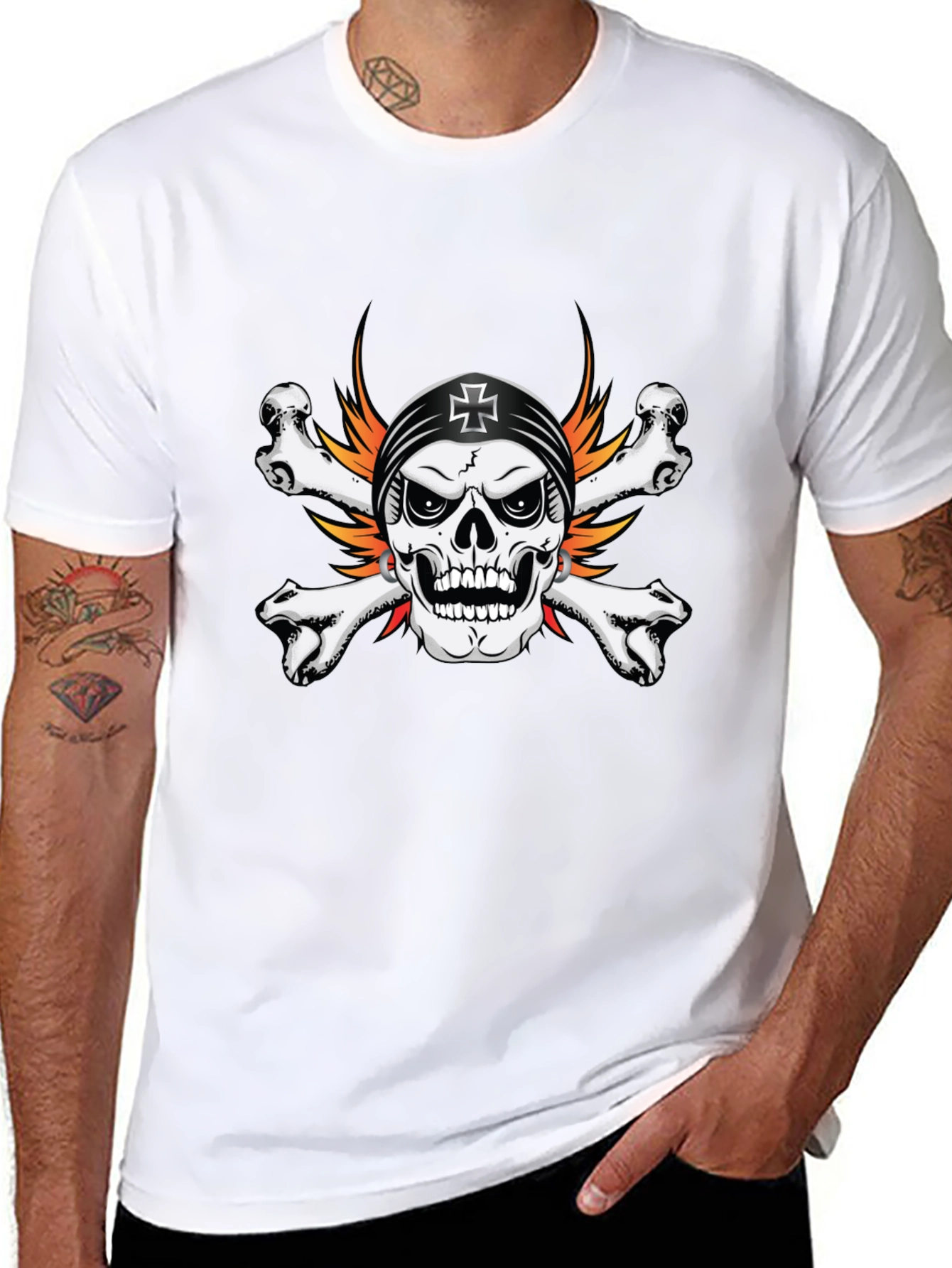 Skull & Crossbones Graphic Tee - Pirate Style