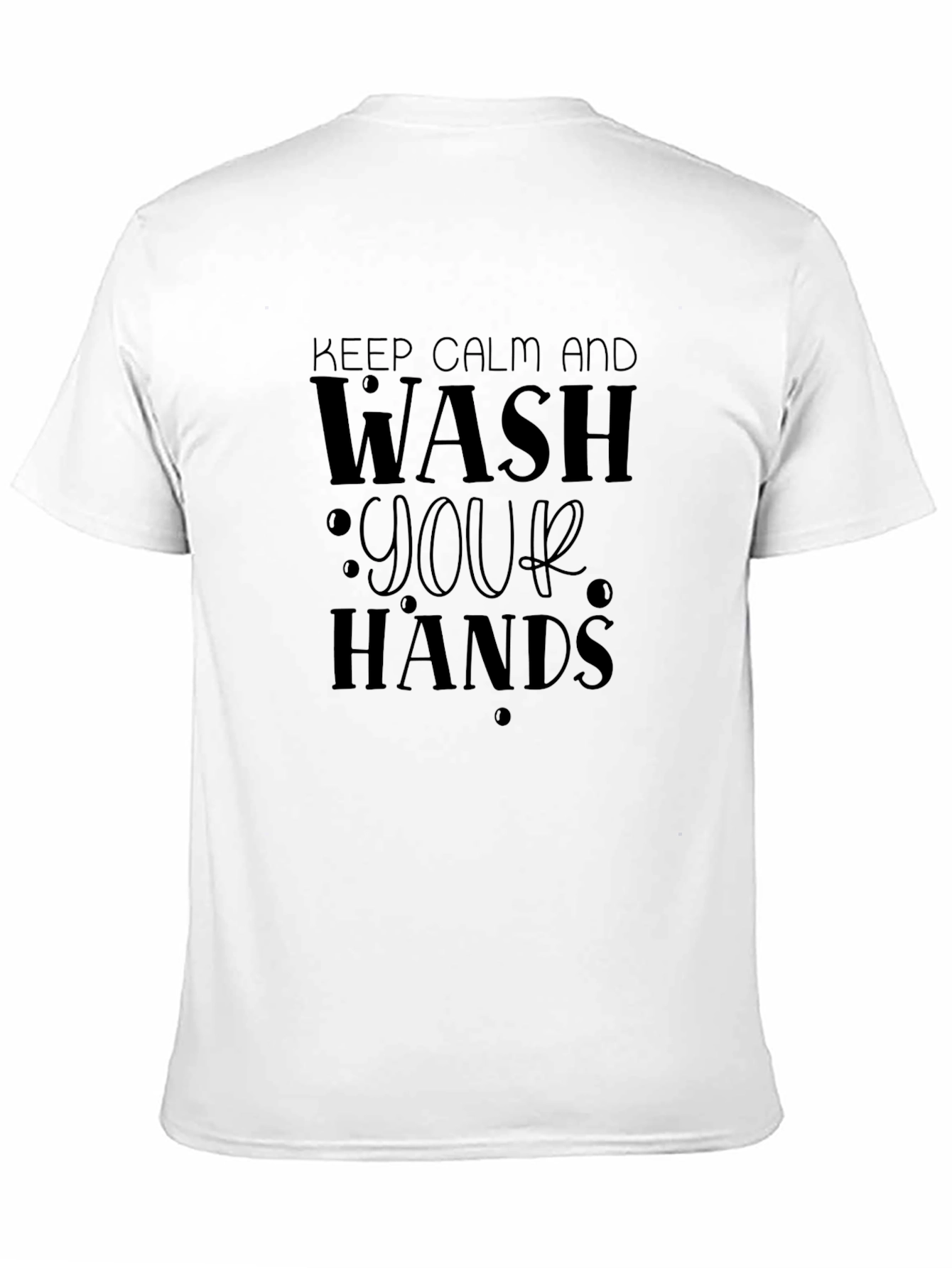 Keep Calm & Wash Your Hands Black Graphic Tee