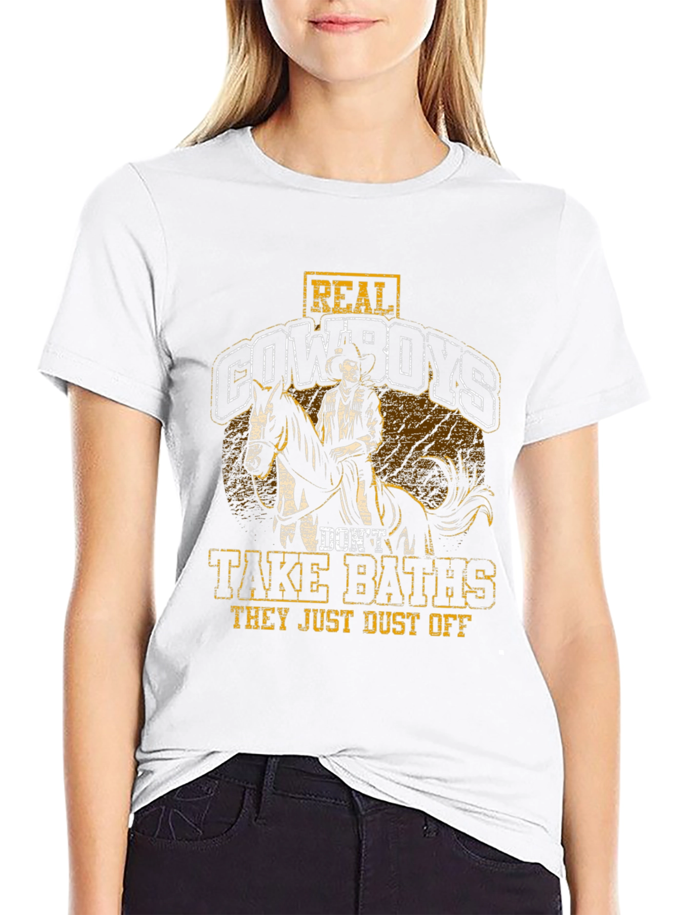 Real Cowboys Dont Take Baths T-Shirt