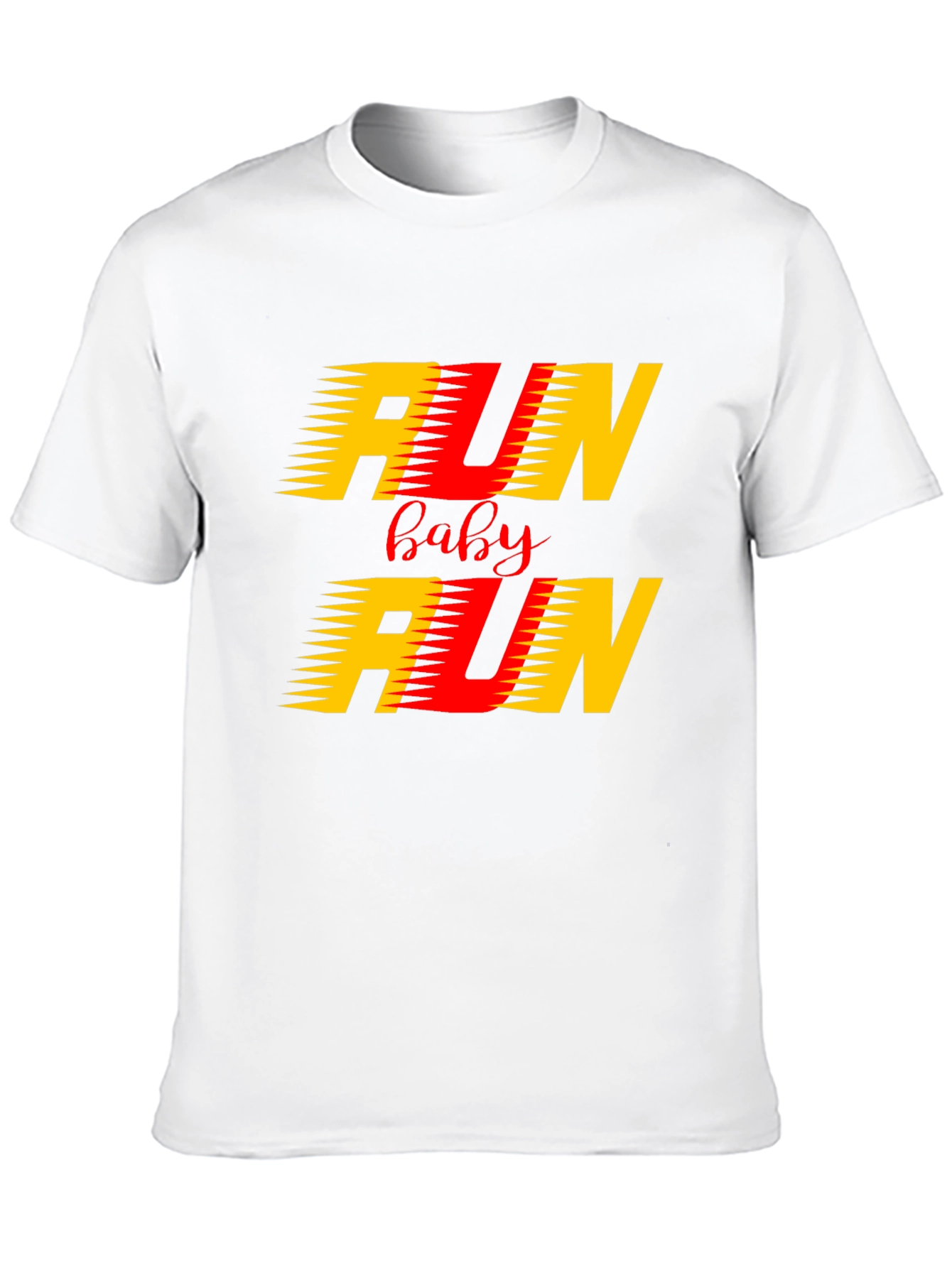 Run Baby Run Graphic Black T-Shirt