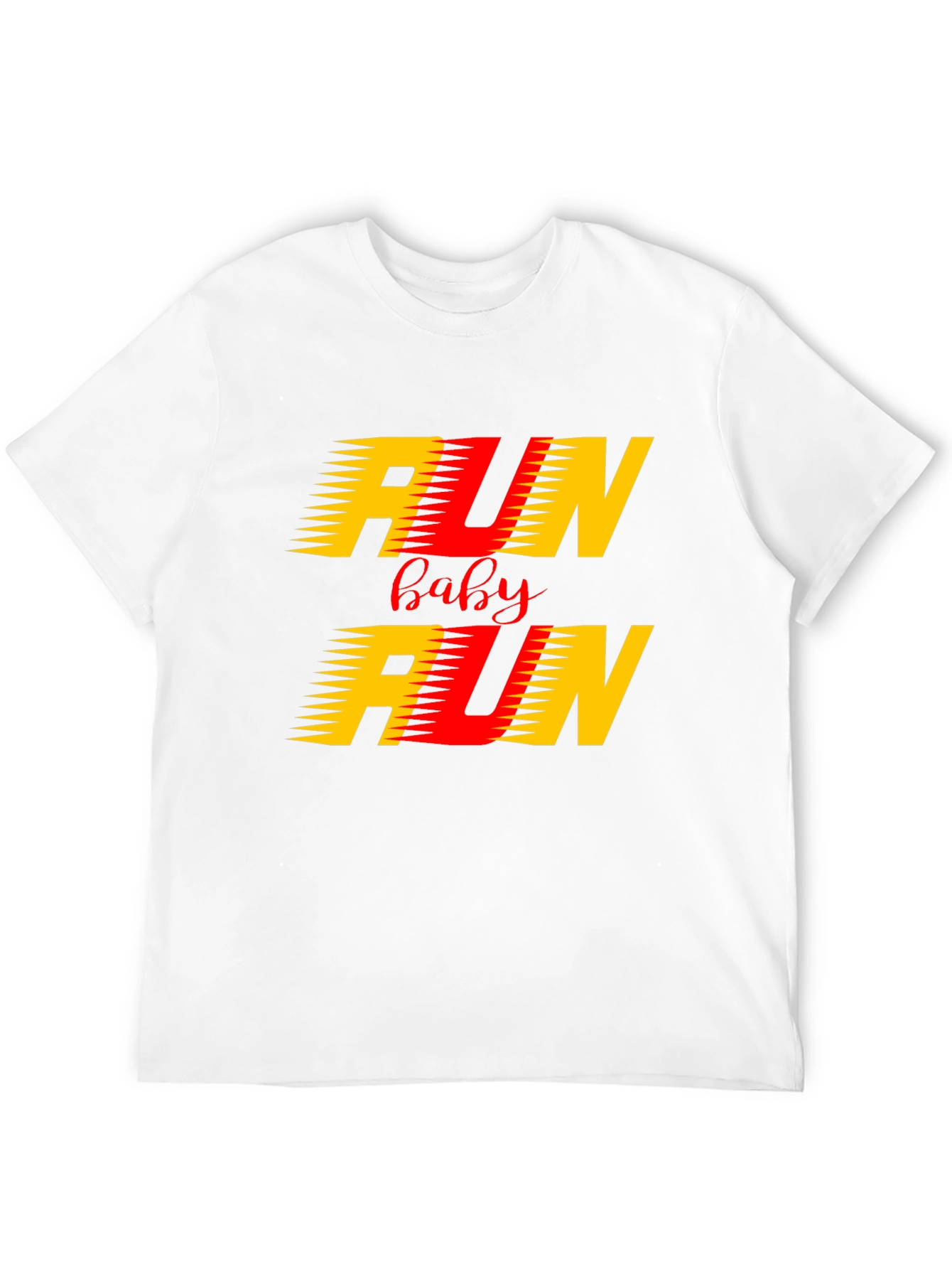 Run Baby Run Graphic Black T-Shirt
