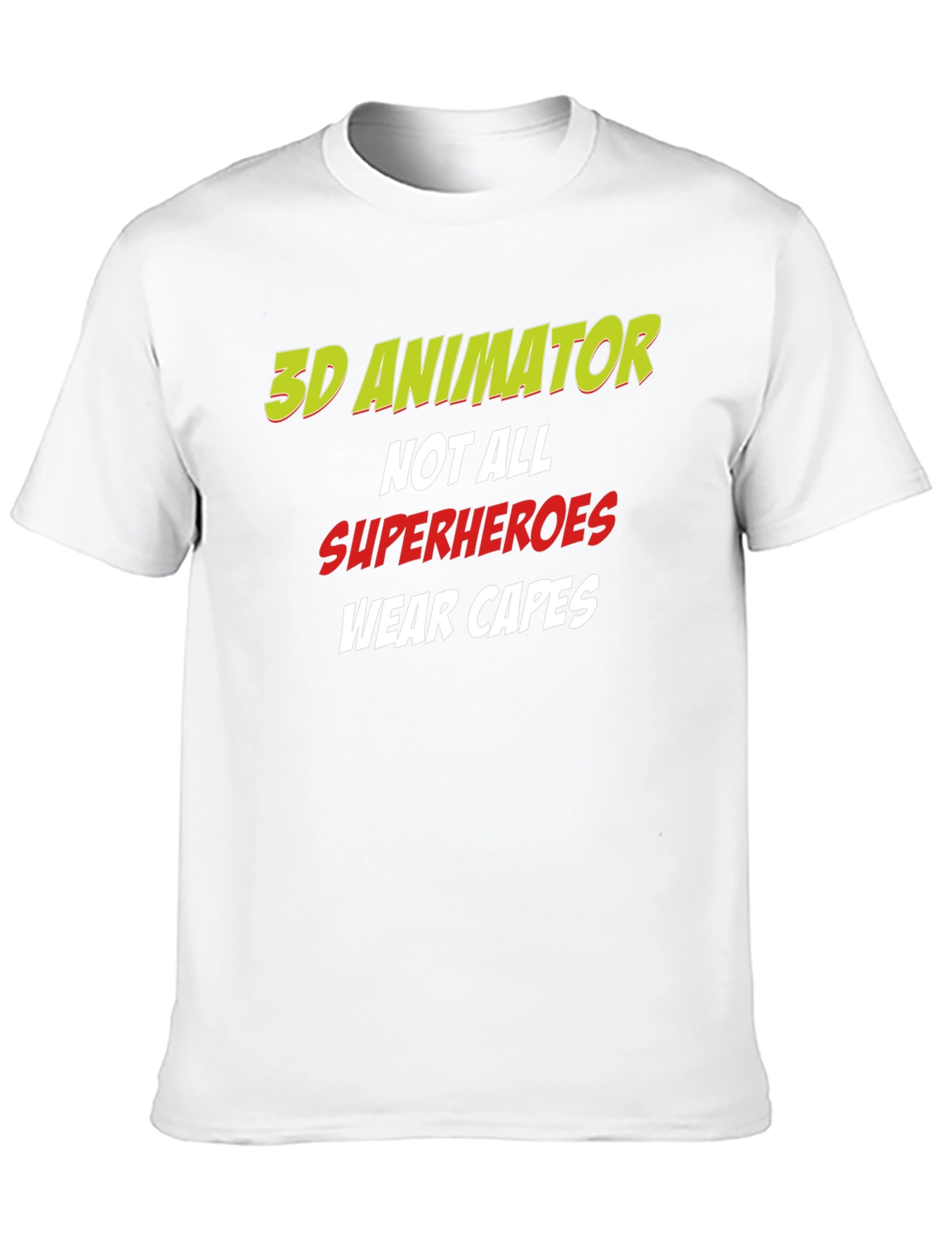 3D Animator Superhero Graphic T-Shirt
