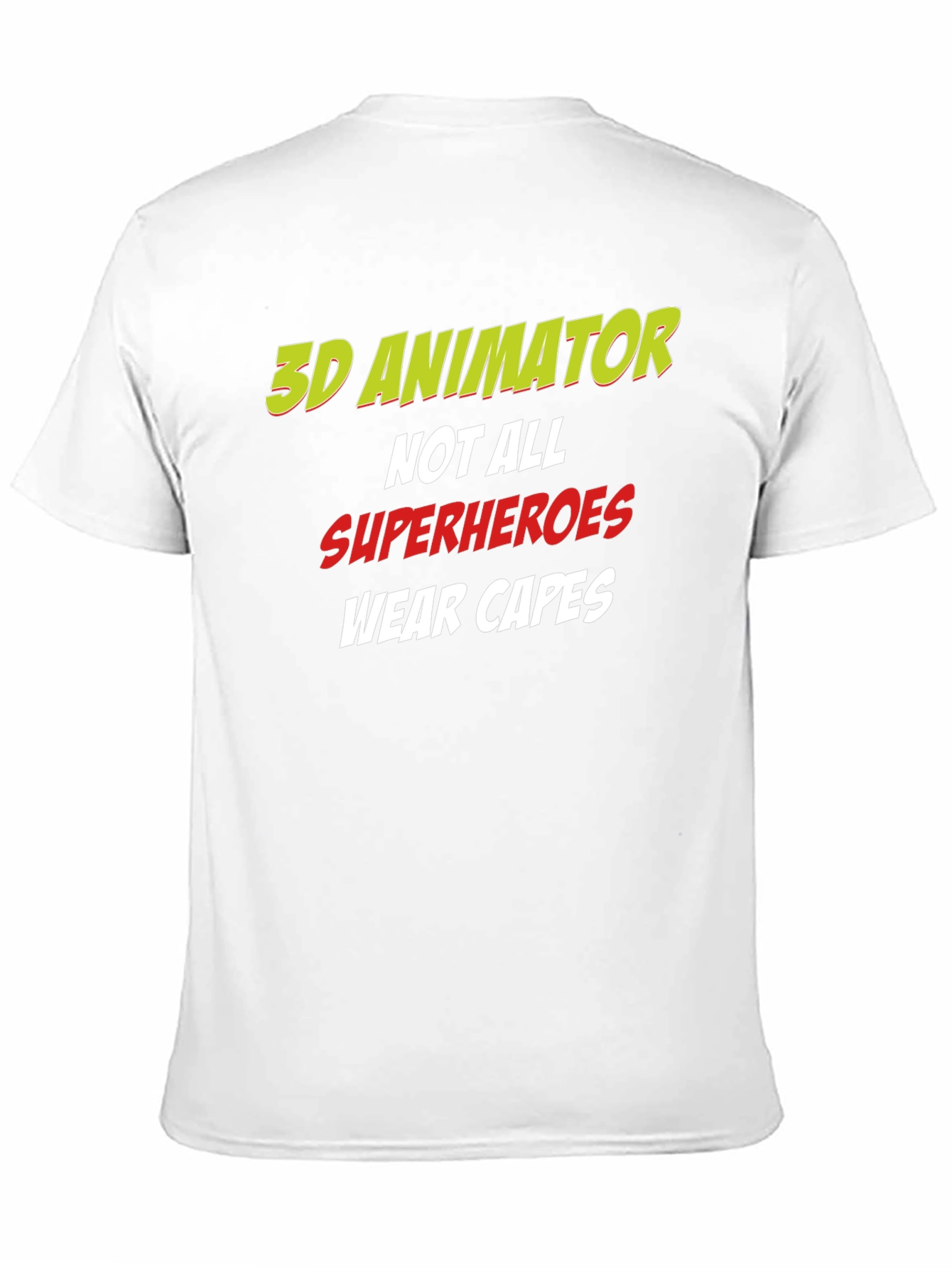 3D Animator Superhero Graphic T-Shirt