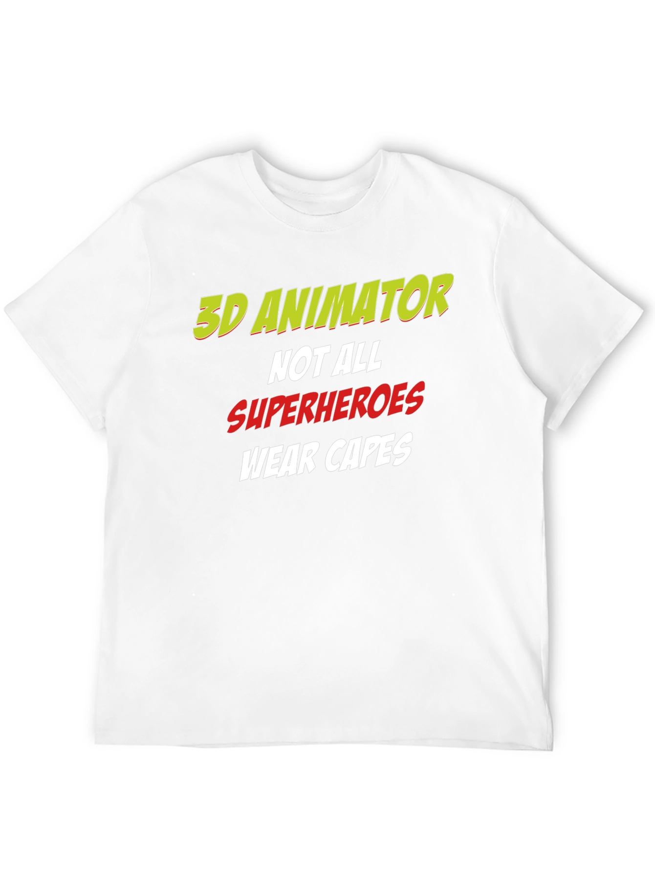 3D Animator Superhero Graphic T-Shirt