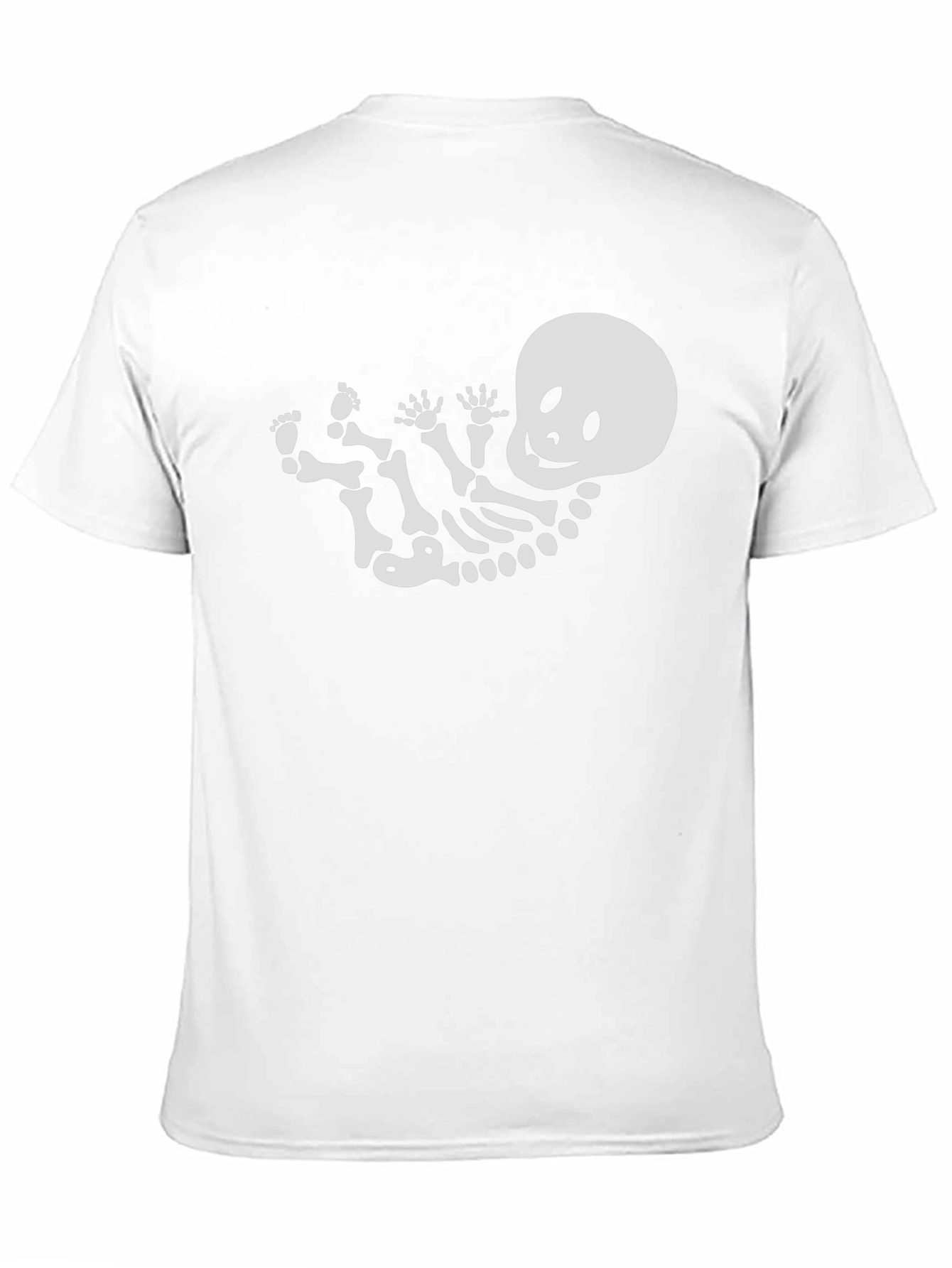 Skeleton Baby Graphic Tee - Black Cotton T-Shirt