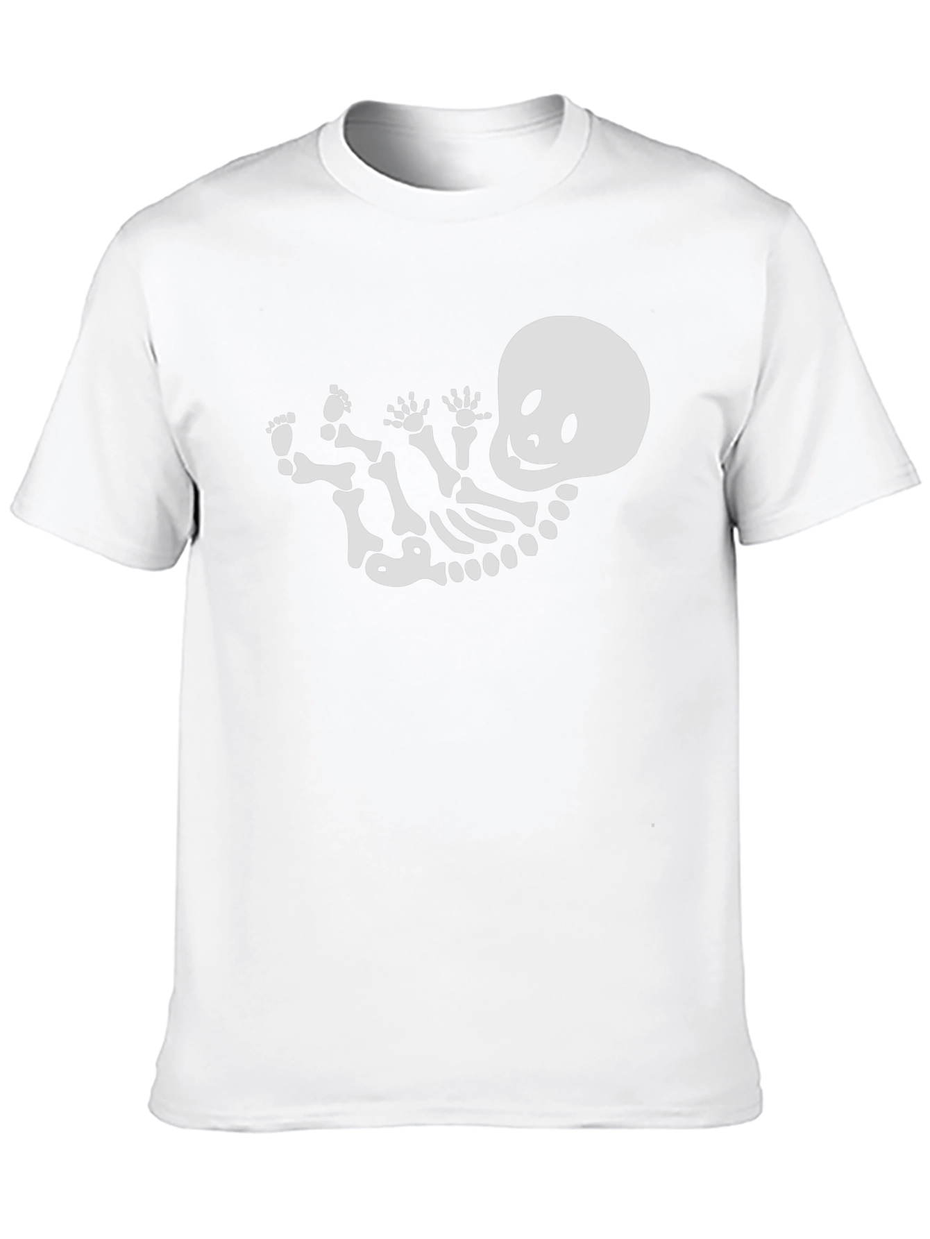 Skeleton Baby Graphic Tee - Black Cotton T-Shirt