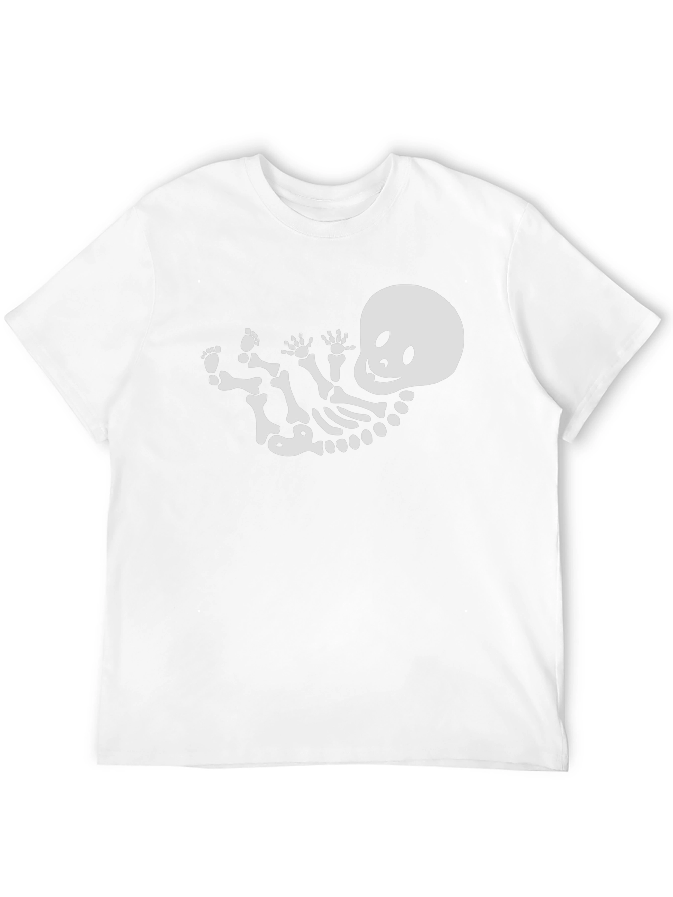 Skeleton Baby Graphic Tee - Black Cotton T-Shirt