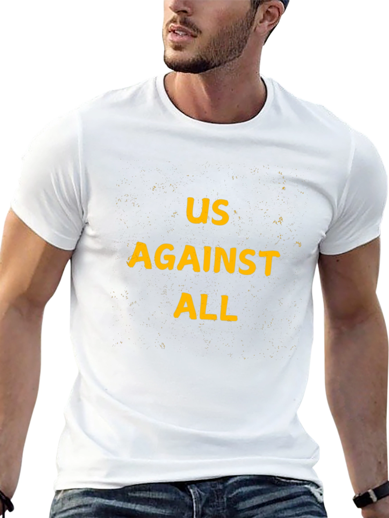 Us Against All Graphic Tee - Mens Black T-Shirt