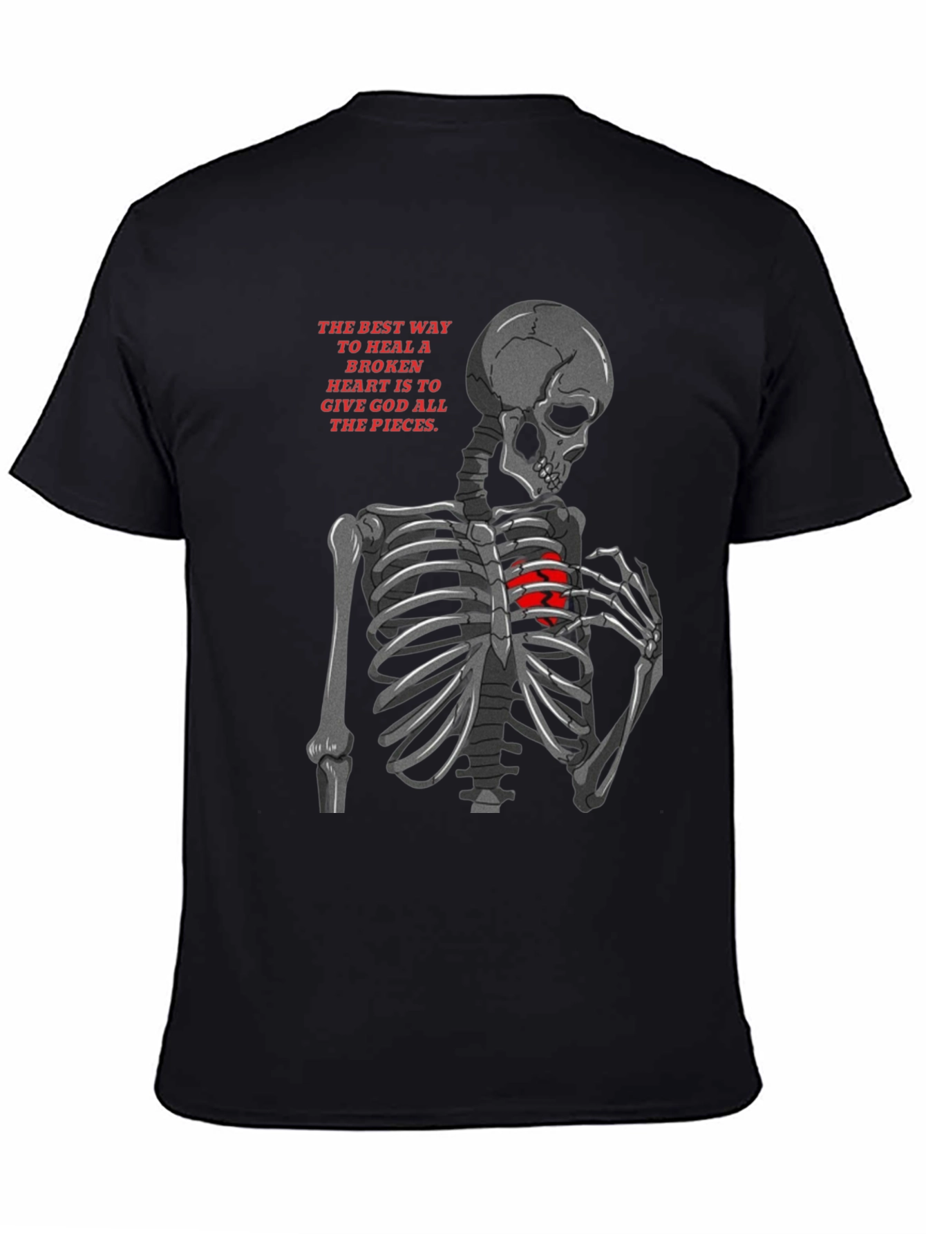 Skeleton Broken Heart Graphic Tee