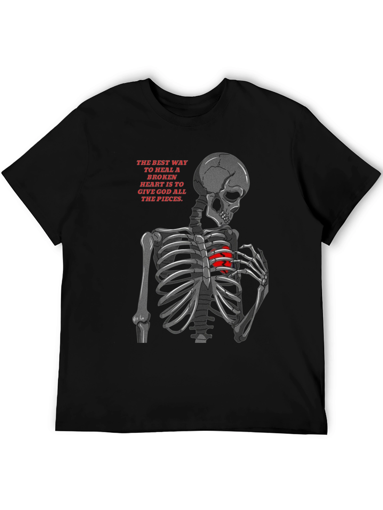 Skeleton Broken Heart Graphic Tee