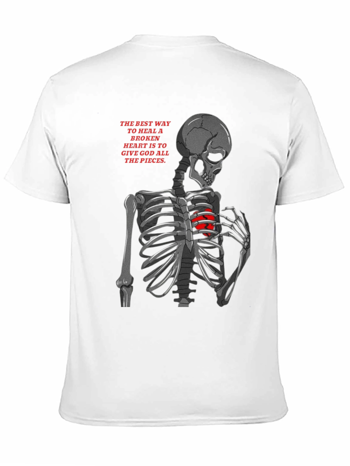 Skeleton Broken Heart Graphic Tee