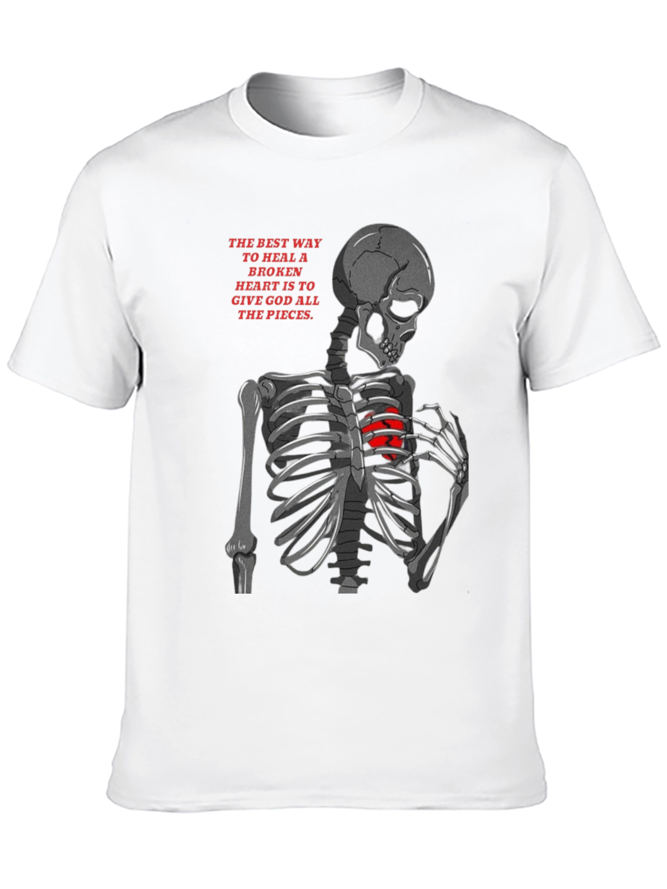 Skeleton Broken Heart Graphic Tee